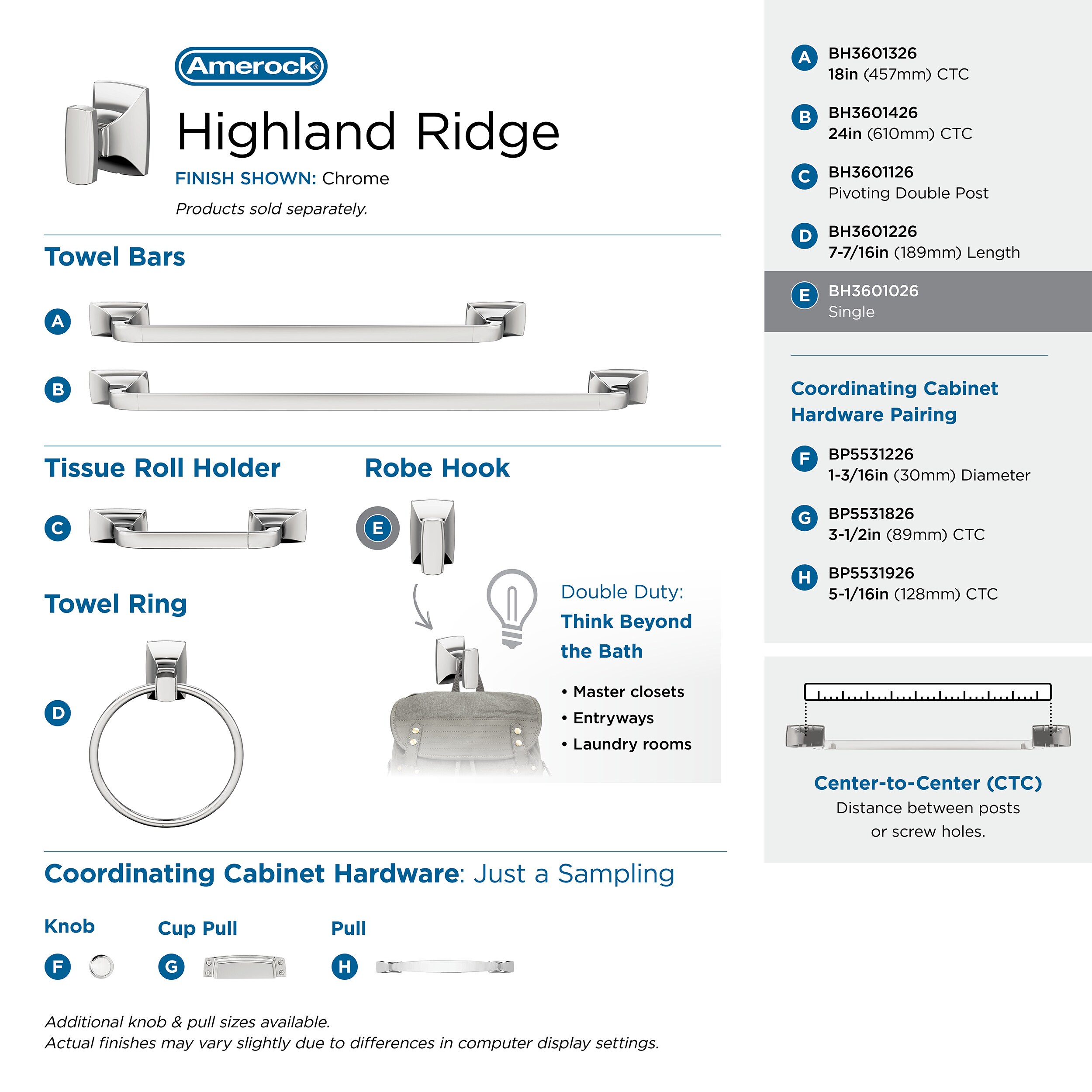 Amerock BH3601026 Robe-Hooks - View #3
