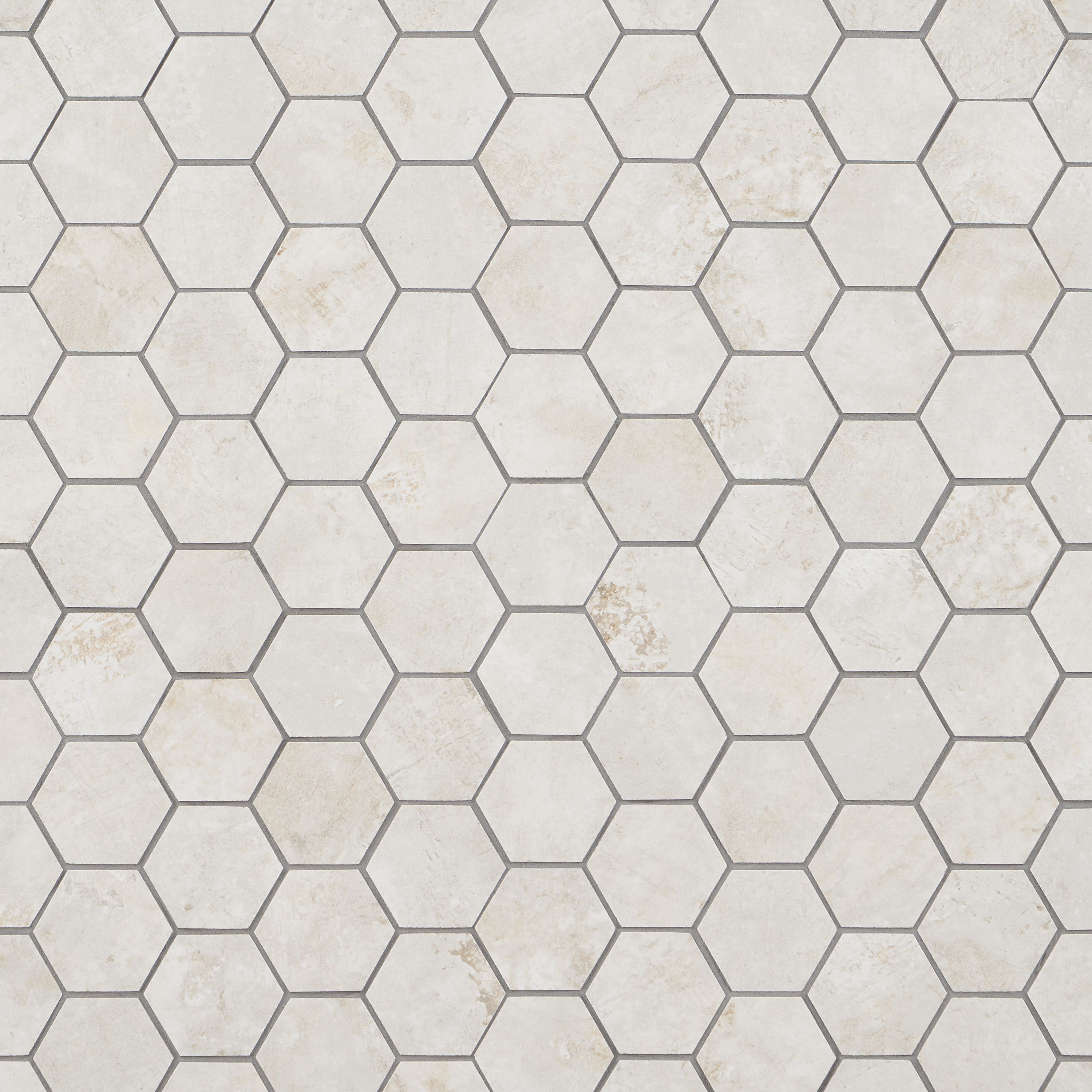 Artmore Tile EXT3RD107289 Stonehenge Ivory 11-in x 11-in Matte Porcelain Stone Look Hexagon Mosaic Floor and Wall Tile (0.87-sq. ft/ Piece)