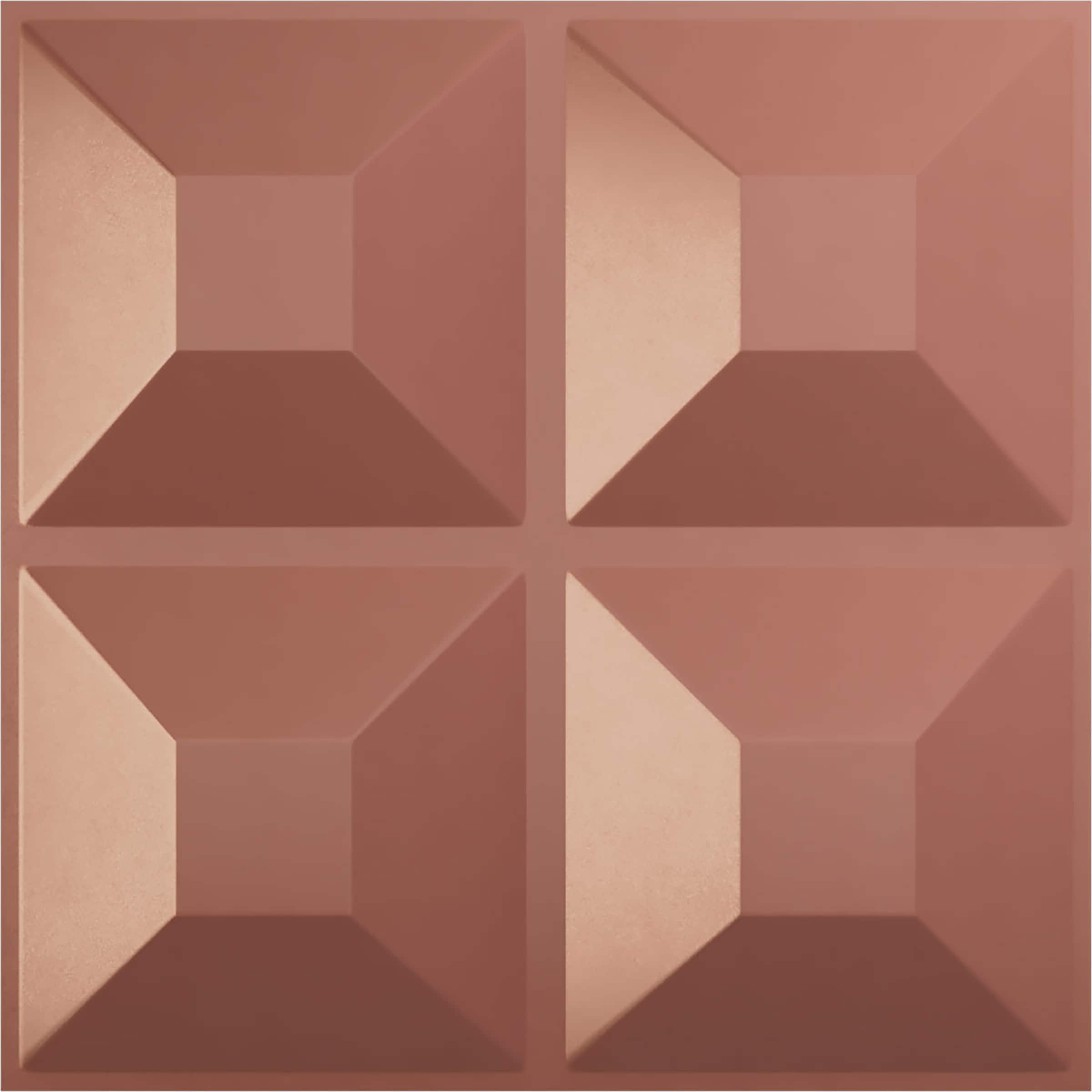 Ekena Millwork WP12X12SWFCP 11-7/8-in x 11-7/8-in Embossed Paintable/Stainable Pink PVC Wall Panel ( 0.98-sq ft )