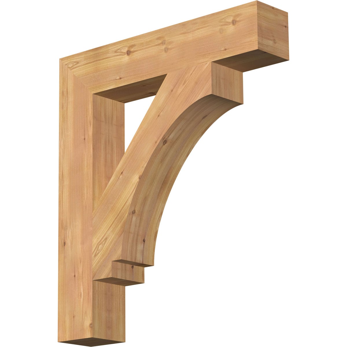 Ekena Millwork BKT06X30X34IMP05SWR Imperial Block Smooth 5-1/2-in x 30-in x 34-in Western red cedar Brown Wood Standard bracket