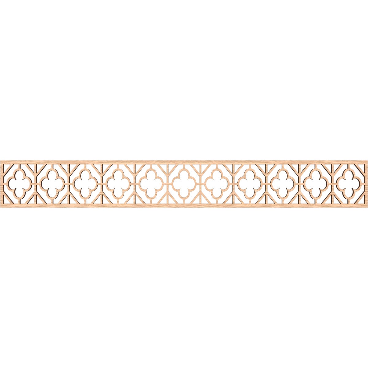 Ekena Millwork MLDB06X46HAZRO Hazelton Fretwork Flat Trim 6-in x 3.86-ft Red Oak Brown Unfinished 2157071 Pierced Wall Panel Moulding