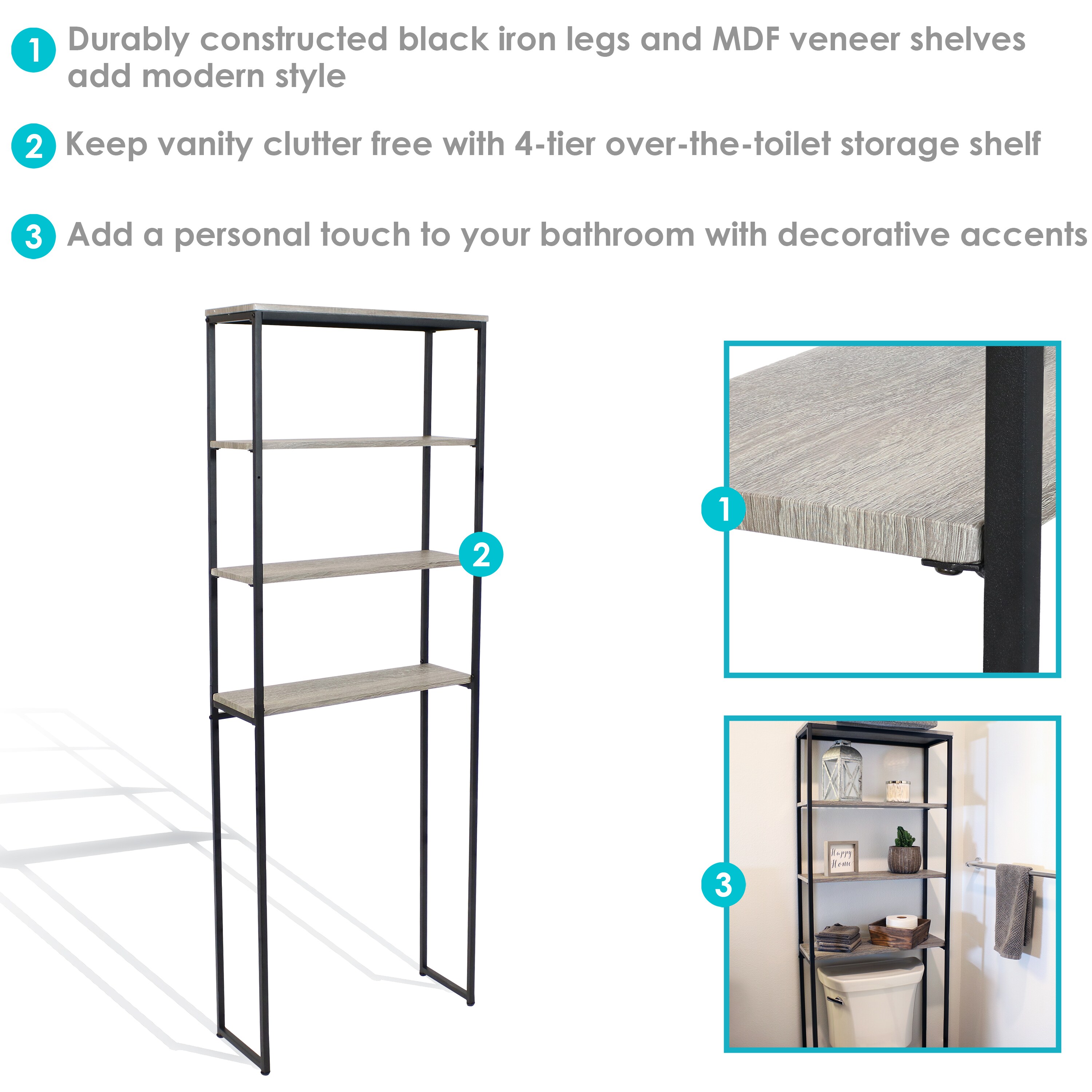 Sunnydaze Decor JAH-314 Free-Standing-Shelving - View #6