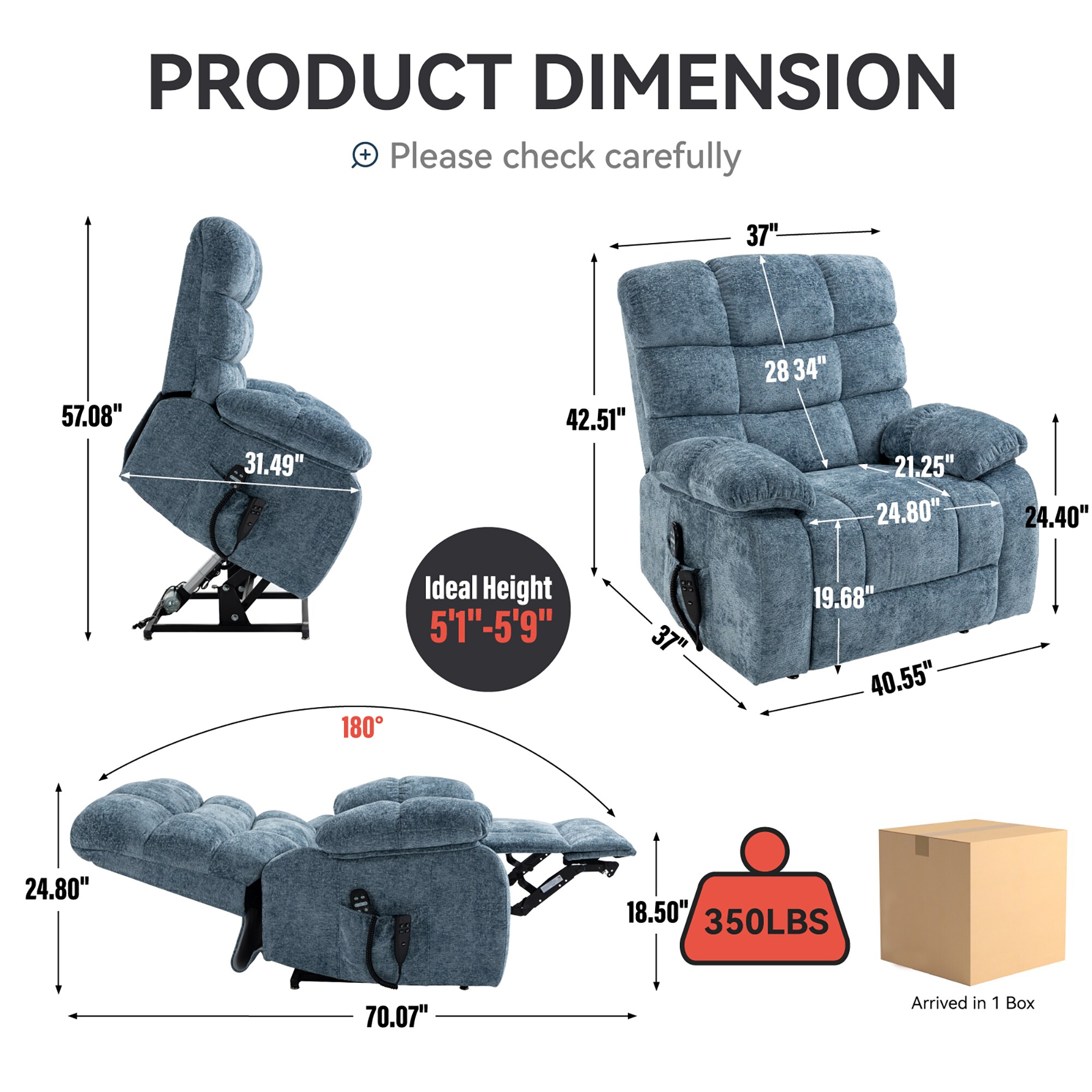 Clihome FLFCH-S403-722 recliners - View #3