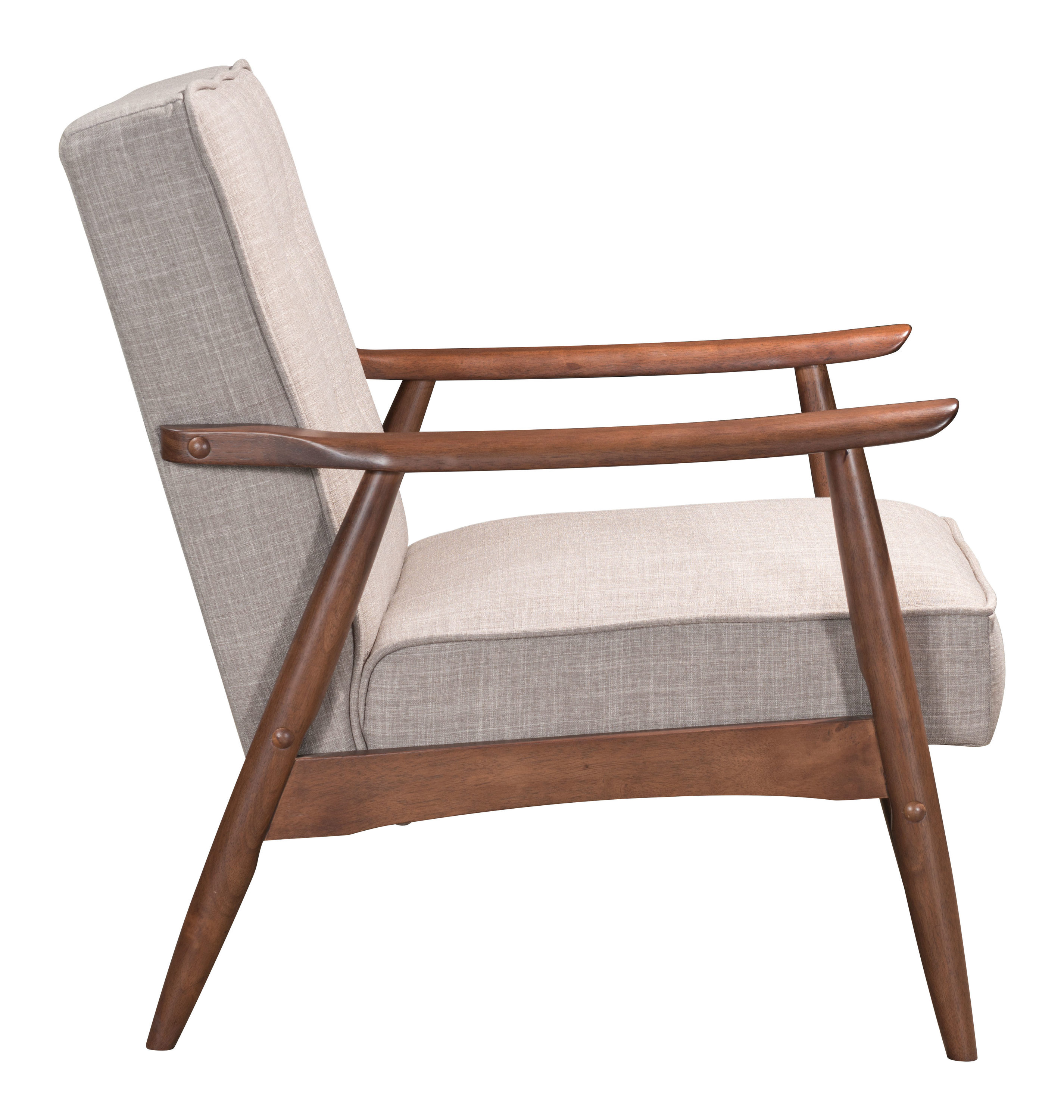 Zuo Modern Rocky Modern Putty Accent Chair at Lowes.com