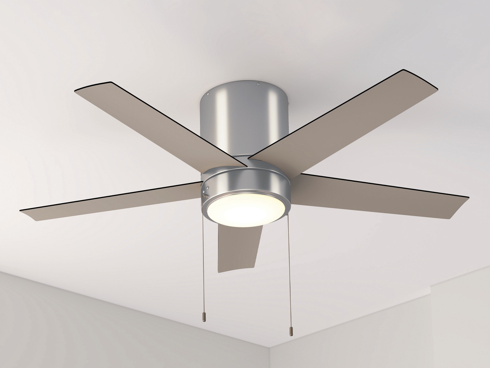 Harbor Breeze Quonta 52-in Brushed Nickel Integrated LED Indoor 
