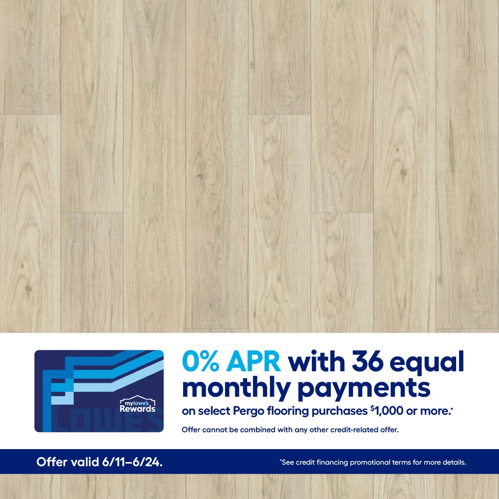 Pergo Pro with WetProtect Deblyn Hickory 10-mm T x 7-1/2-in W x 47-1/4-in L Waterproof Laminate Wood Flooring ( 27.00-sq ft / Carton ) #LF001140