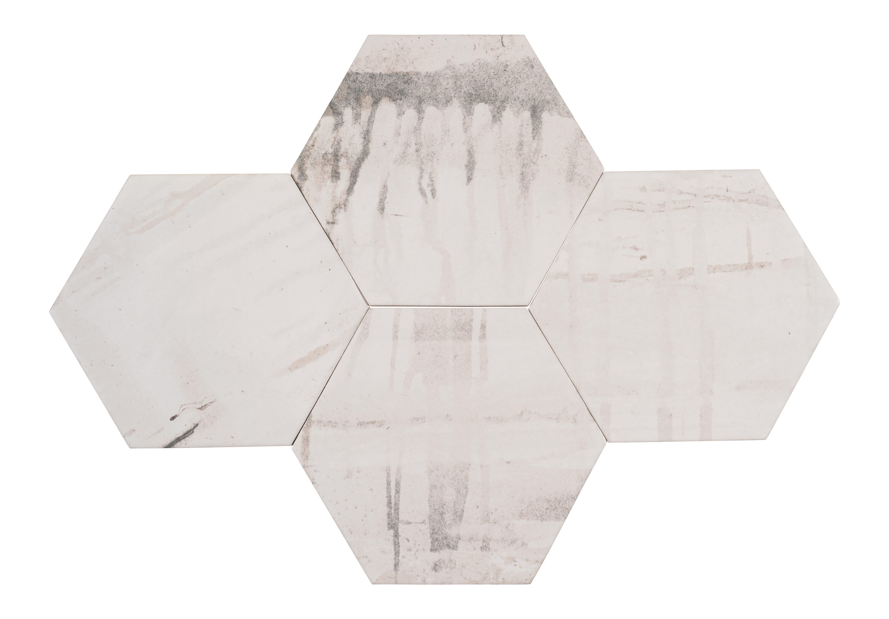 Homage 5" White Glazed Hexagonal Porcelain Tile