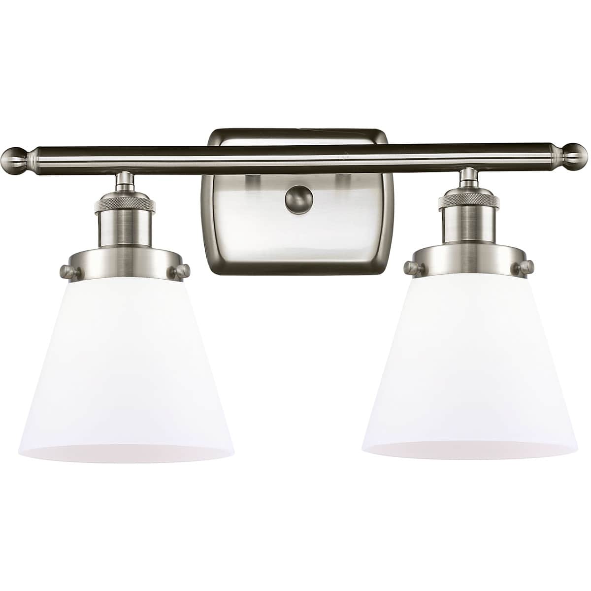 Innovations Lighting -  916-2W-SN-G61 Ballston Small Cone Bathroom Vanity Light Brushed Satin Nickel
