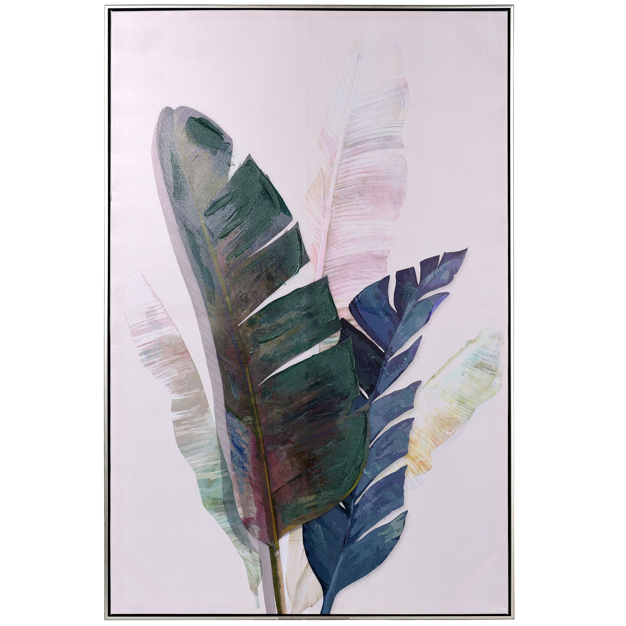 StyleCraft Home Collection WI34017DS Silver Framed 47.24-in H x 31.5-in W Coastal Canvas Print