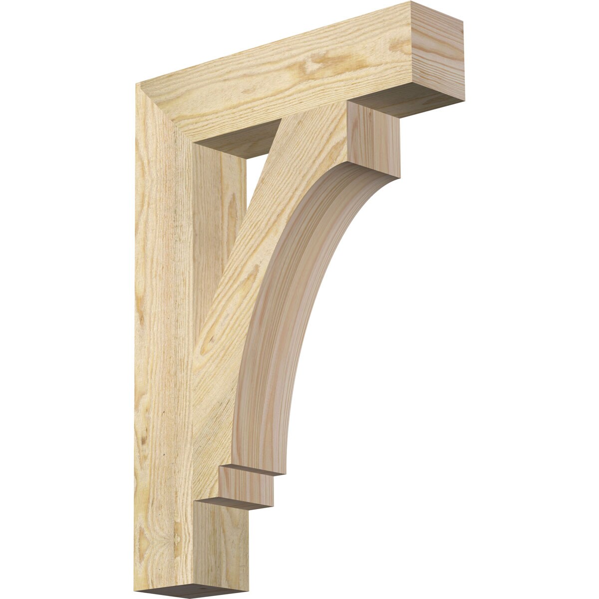 Ekena Millwork BKT04X18X26IMP05RDF Imperial Block Rough Sawn 4-in x 18-in x 26-in Douglas fir Brown Wood Standard bracket