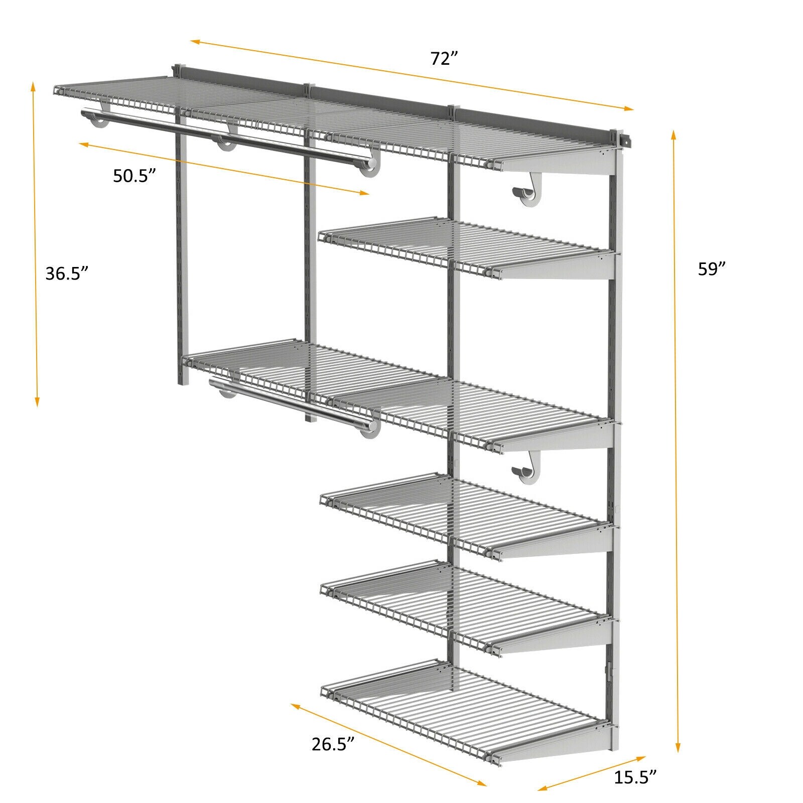 Slickblue D-CO-RG51566WH Garment-Racks - View #7