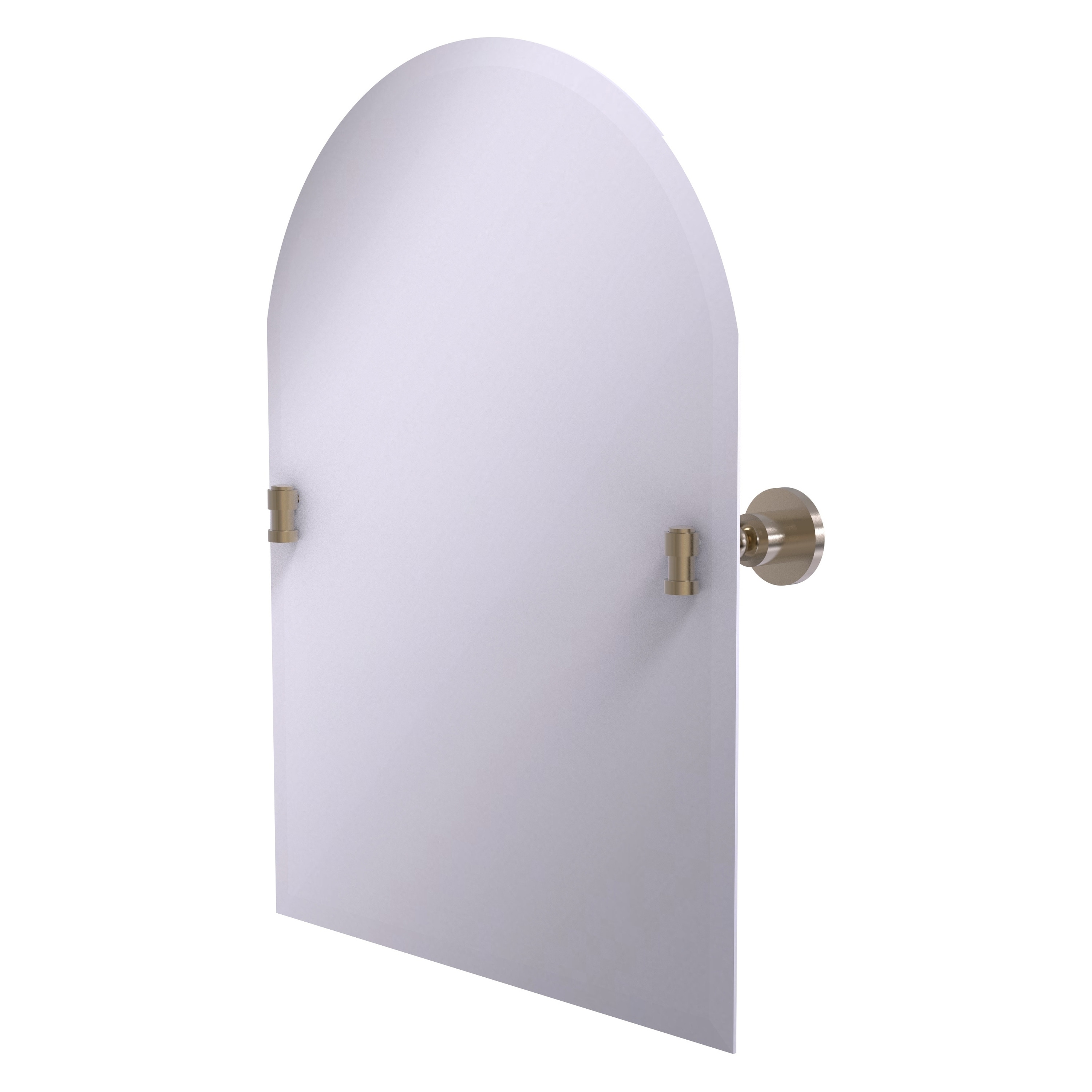 Allied Brass WS-94-PEW Washington Square 21-Inches x 29-Inches Beveled Frameless Arch Tilting Bathroom Vanity Mirror ( Antique Pewter )