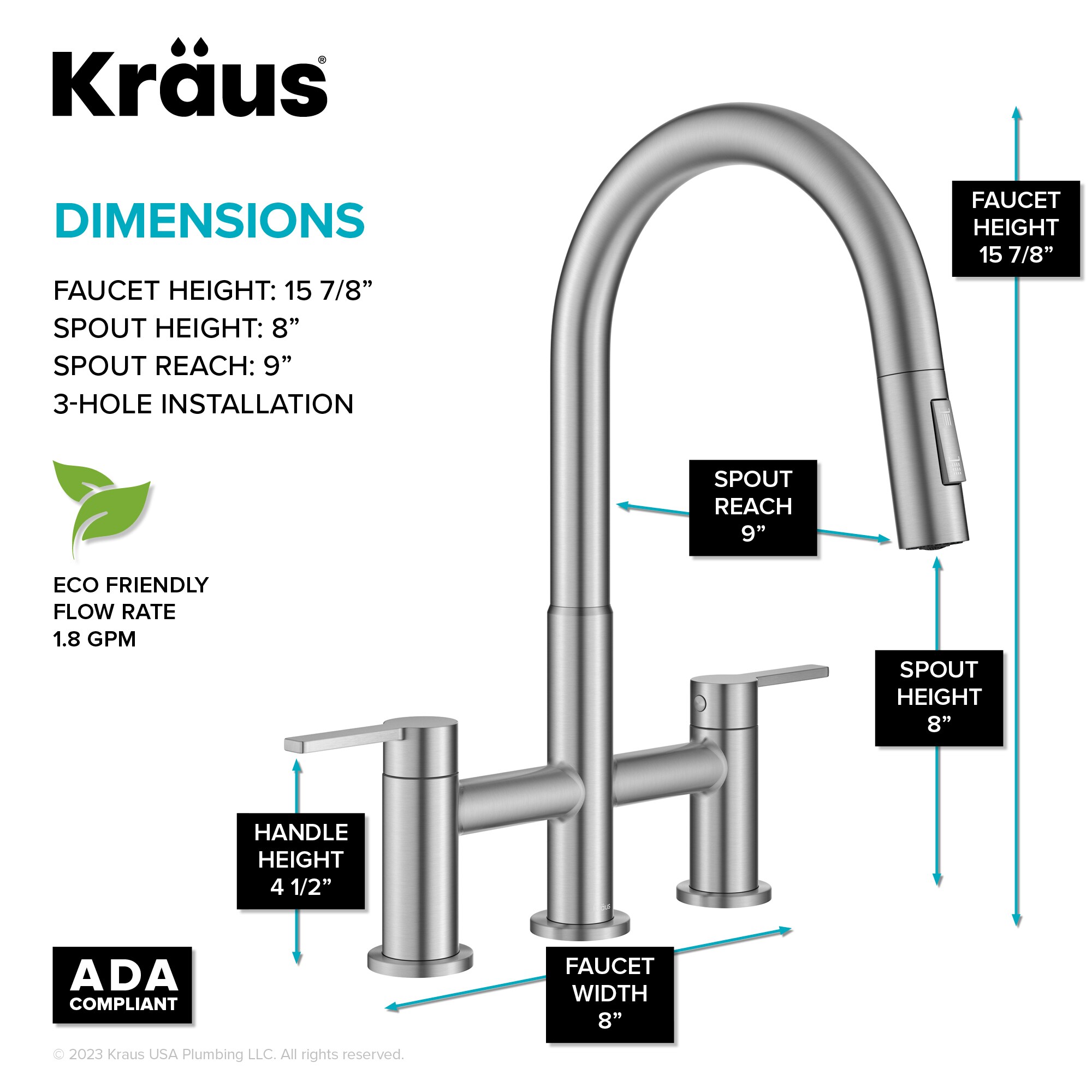 Kraus KPF-3122SFS Kitchen-Faucets - View #4