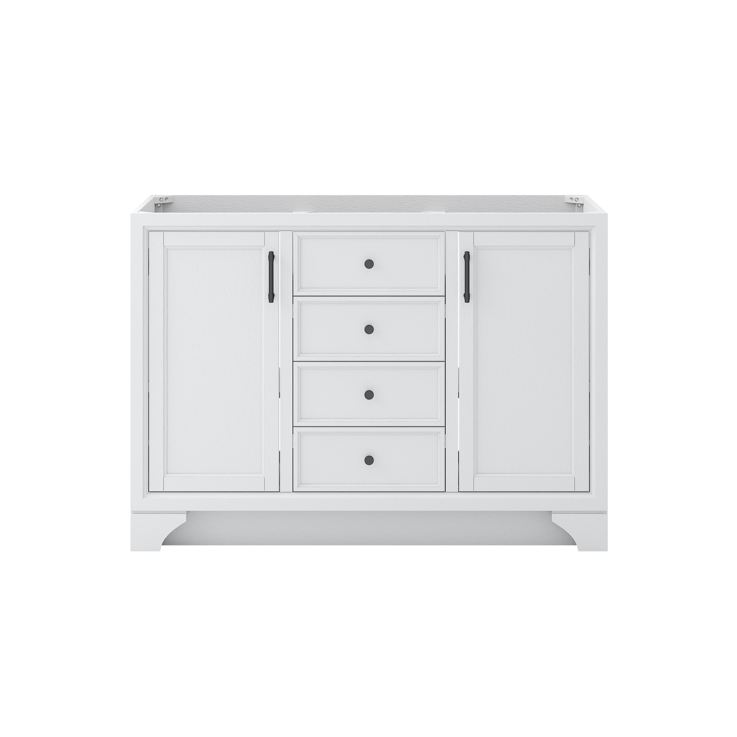 CRAFT + MAIN LCWV4822D Lanagan 48-in White Bathroom Vanity Base Cabinet without Top