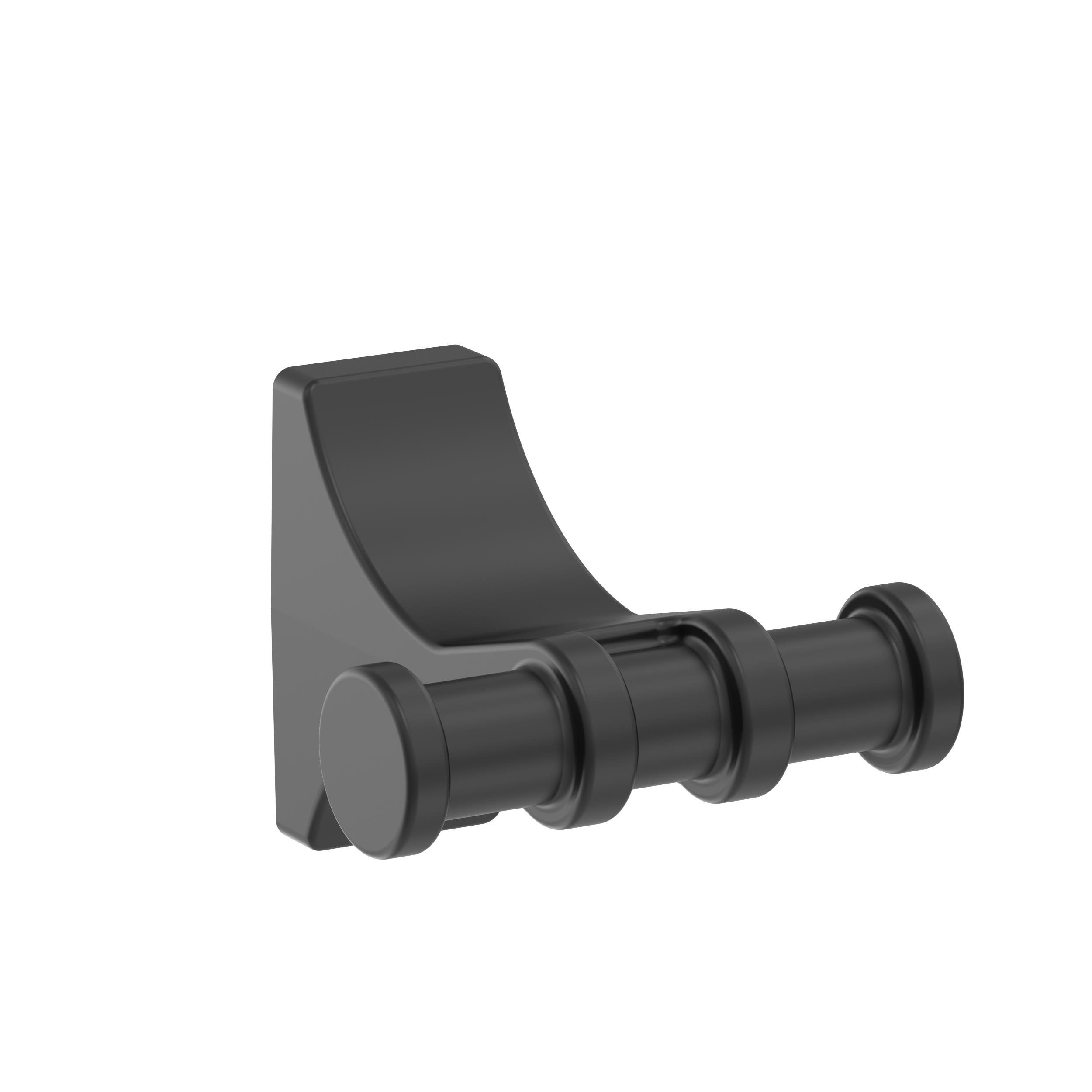 Amerock BH36050MB Davenport Matte Black Double -Hook Wall mount Towel Hook