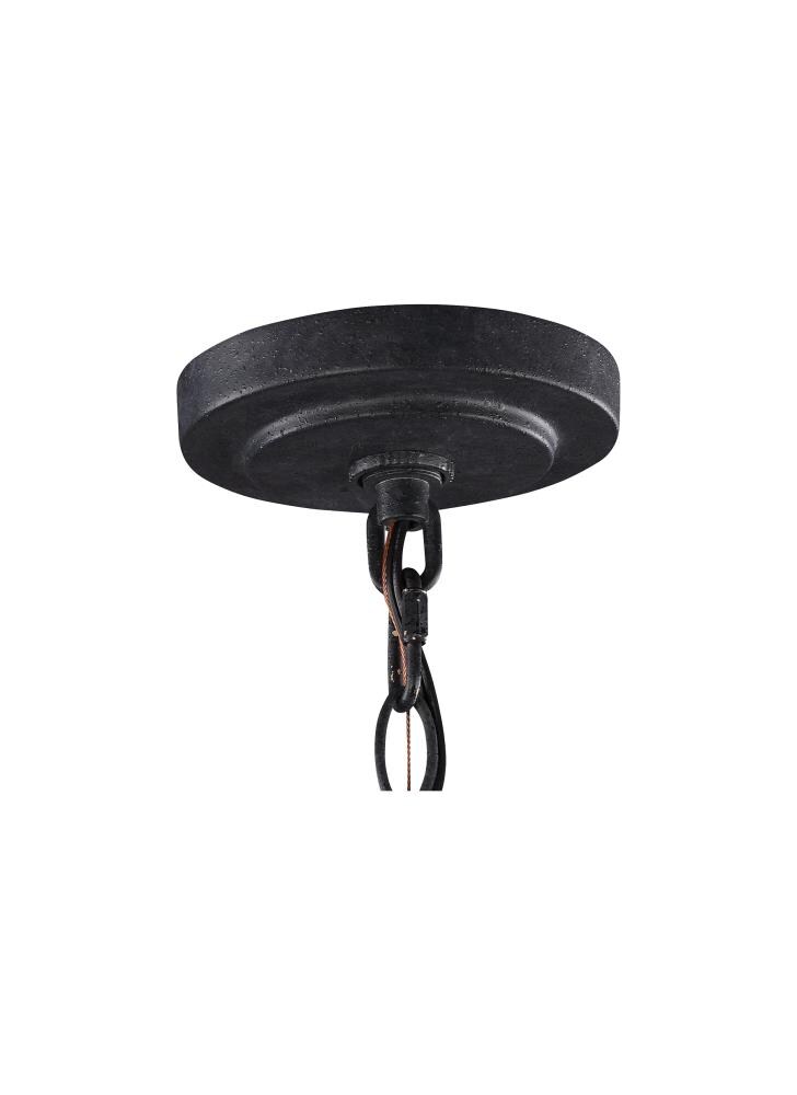 Hartsville Colonial Mini-Pendant in Dark Weathered Zinc & Weathered Oak