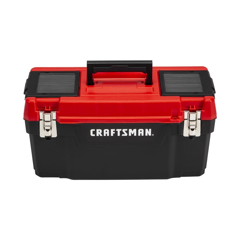 CRAFTSMAN 20-in Red Plastic Lockable Tool Box in the Portable Tool Boxes  department at