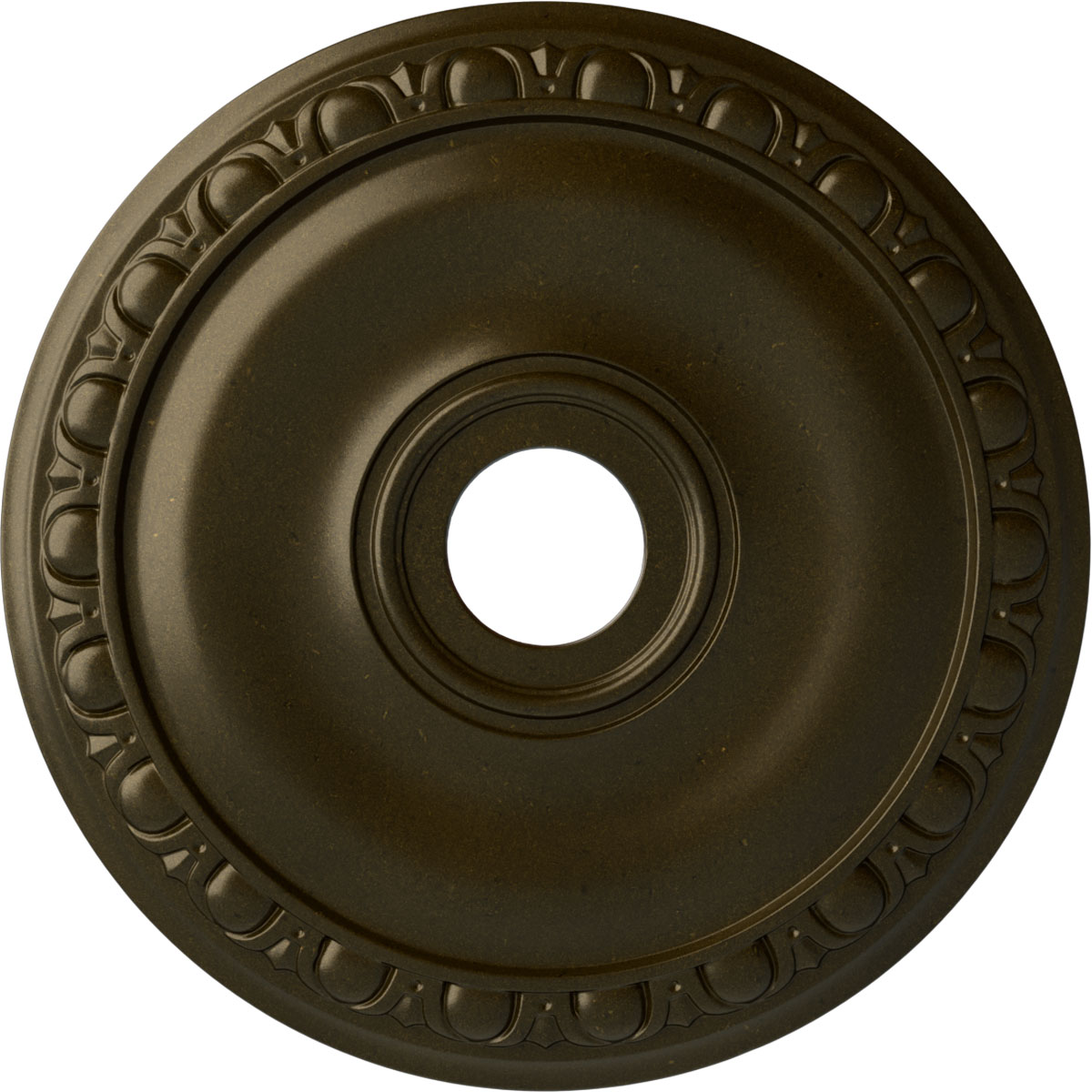 Ekena Millwork CM20JAGGS Jackson 20-in W x 20-in L Painted Green Gold Polyurethane Whole Ceiling Medallion