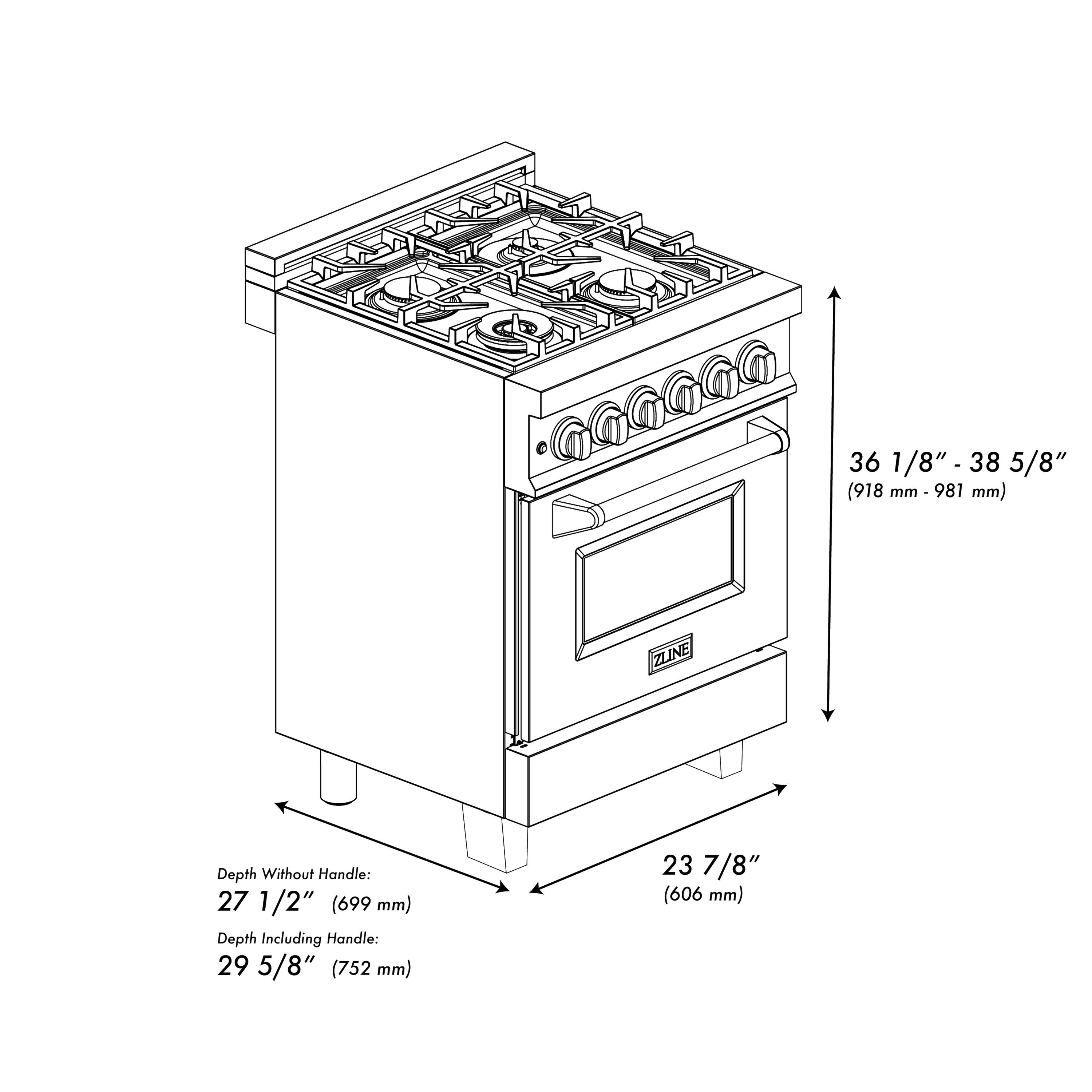 ZLINE KITCHEN & BATH RA-BR-24 Dual-Fuel-Ranges - View #12