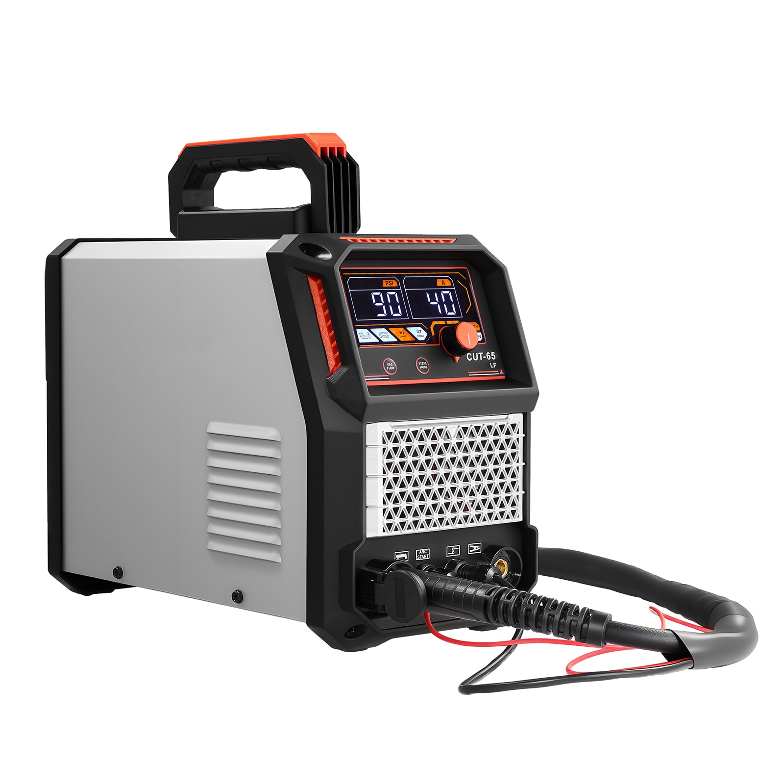 VEVOR Plasma Cutter  65A Non-Touch Pilot Arc Plasma Cutting Machine Non-High Frequency - with 2T/4T Function and Adjustable PT Time  110V/220V Dual Voltage Digital Display IGBT Inverter