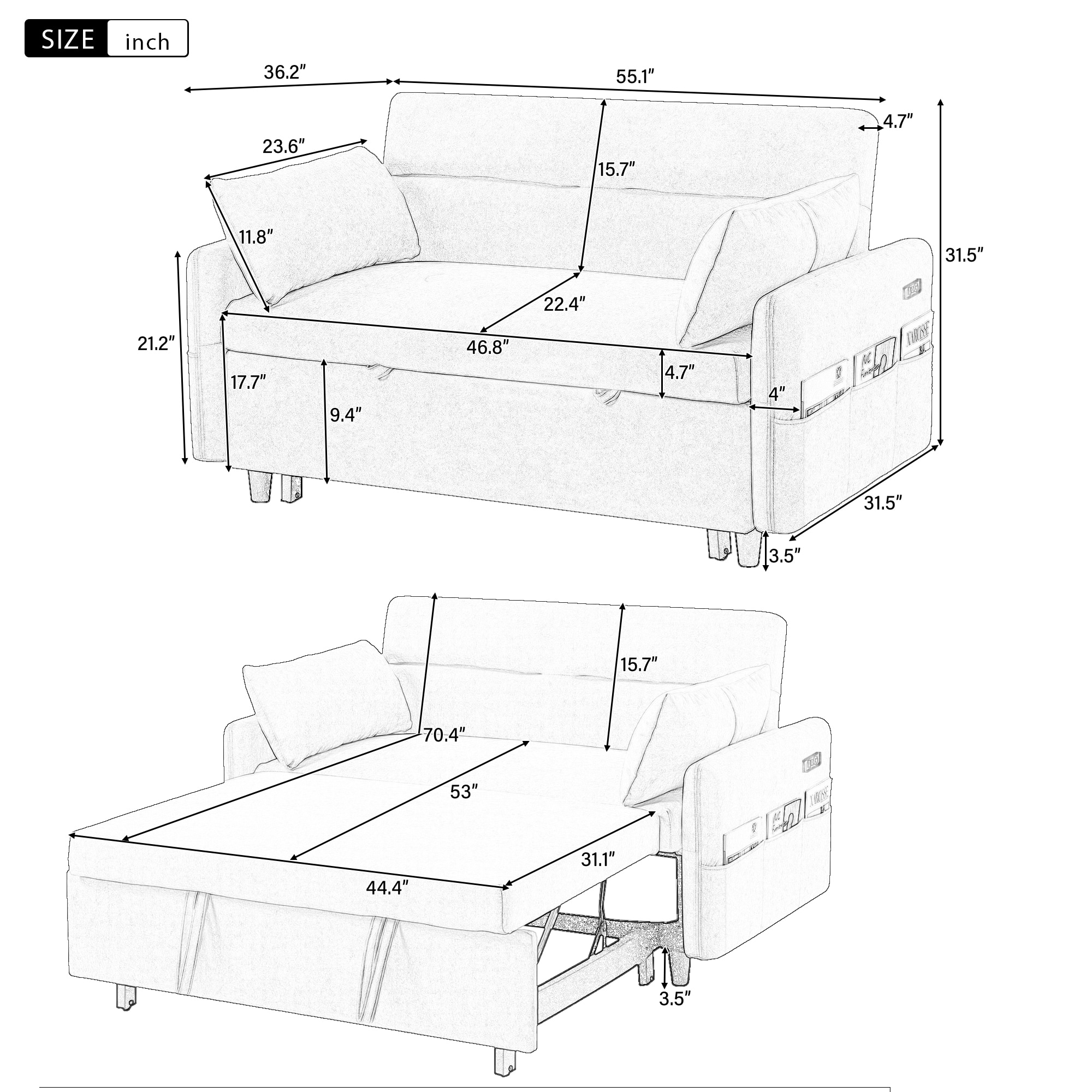 Bybafun YA3700489 Sofas-Loveseats - View #3