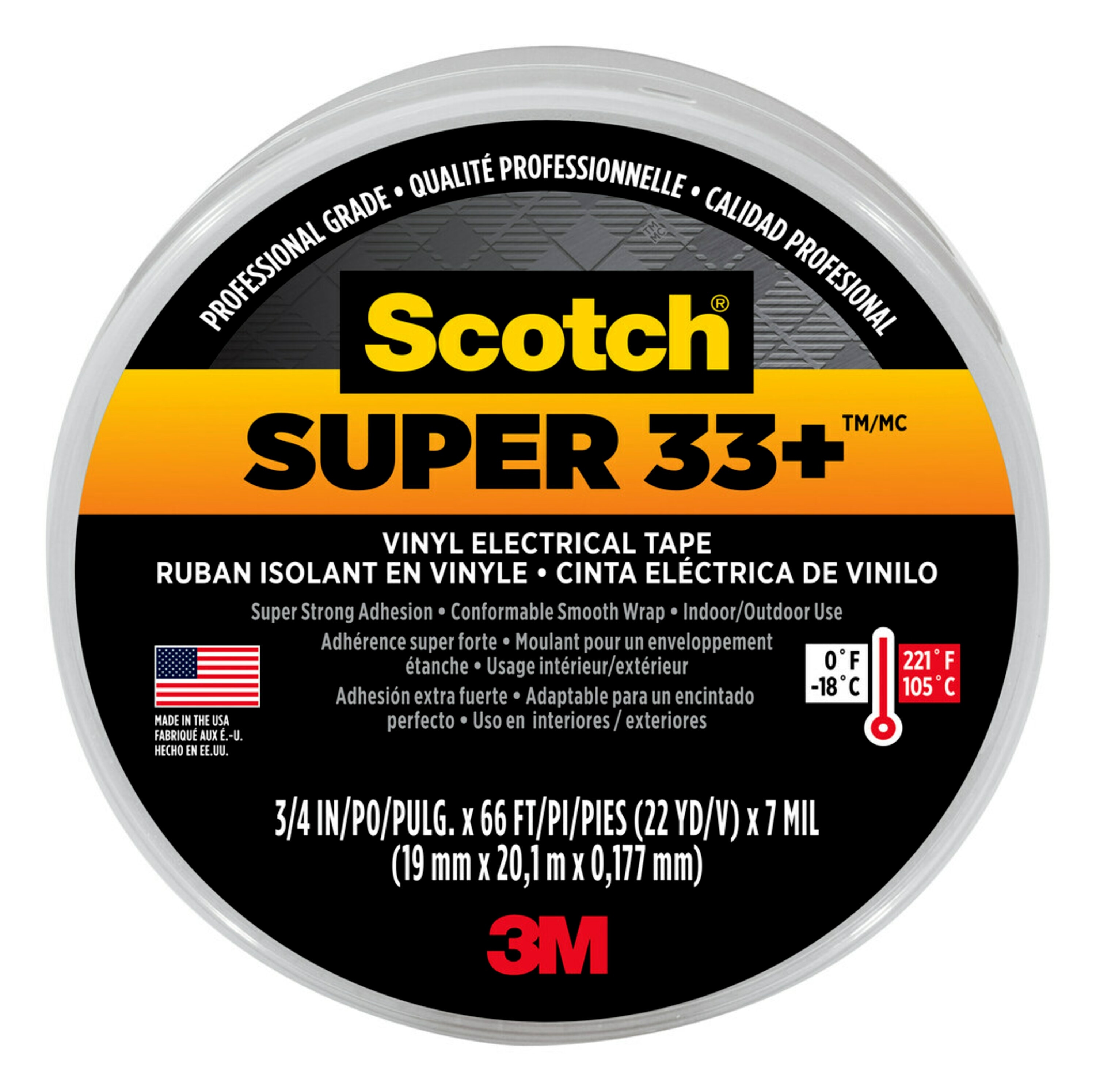 3/4-Inch by 66-Foot Scotch Electrical Tape 6 Pack 