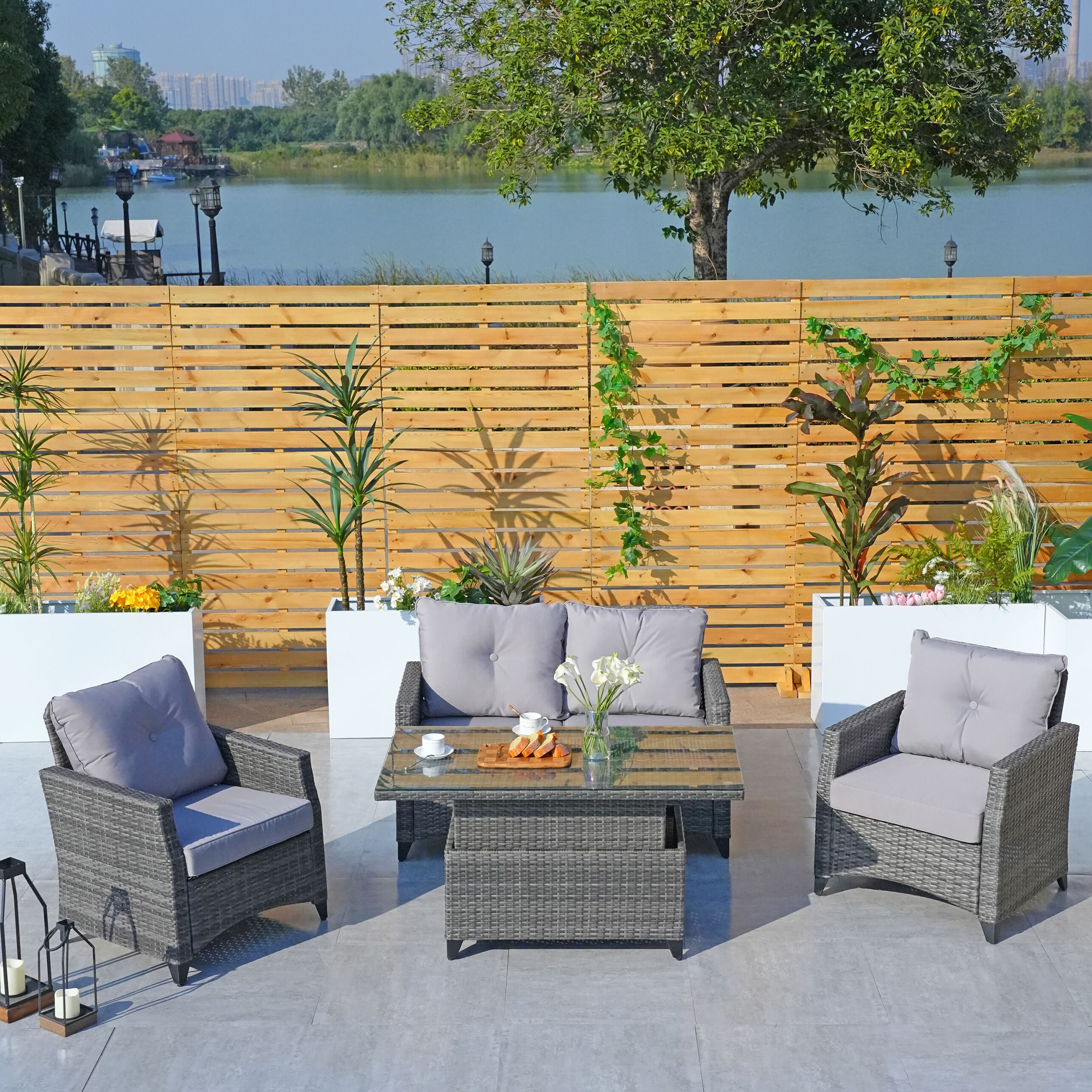 Moda Furnishings PAF-1801LP Patio-Conversation-Sets - View #4