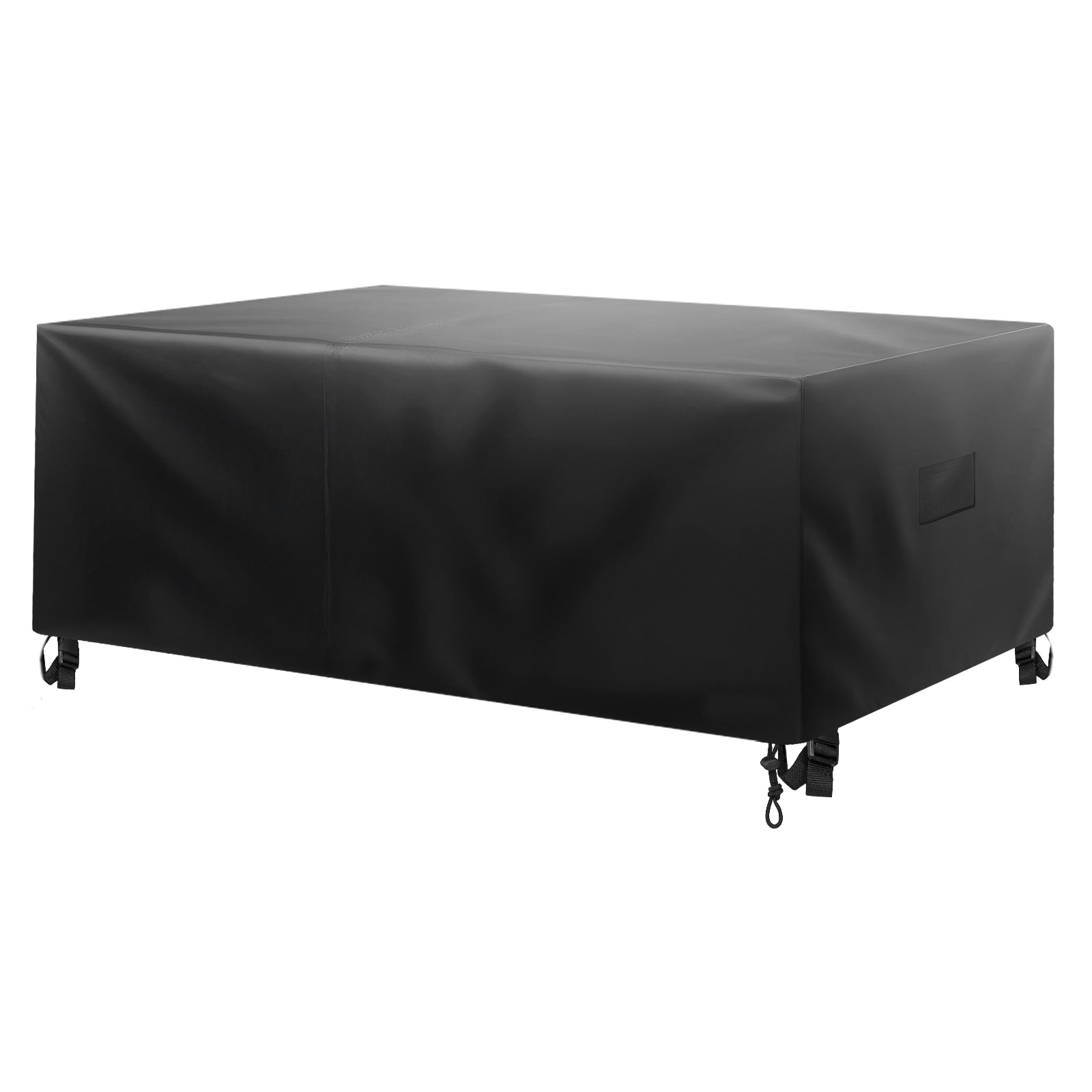 VEVOR SCFXJJZNJB1207726V0 Patio Furniture Cover  420D Heavy Duty Waterproof Outdoor Dining Table and Chairs Cover  Large Rectangular Patio Table Covers with Air Vent for All Weather  126L x 63W x 28H inch  Black