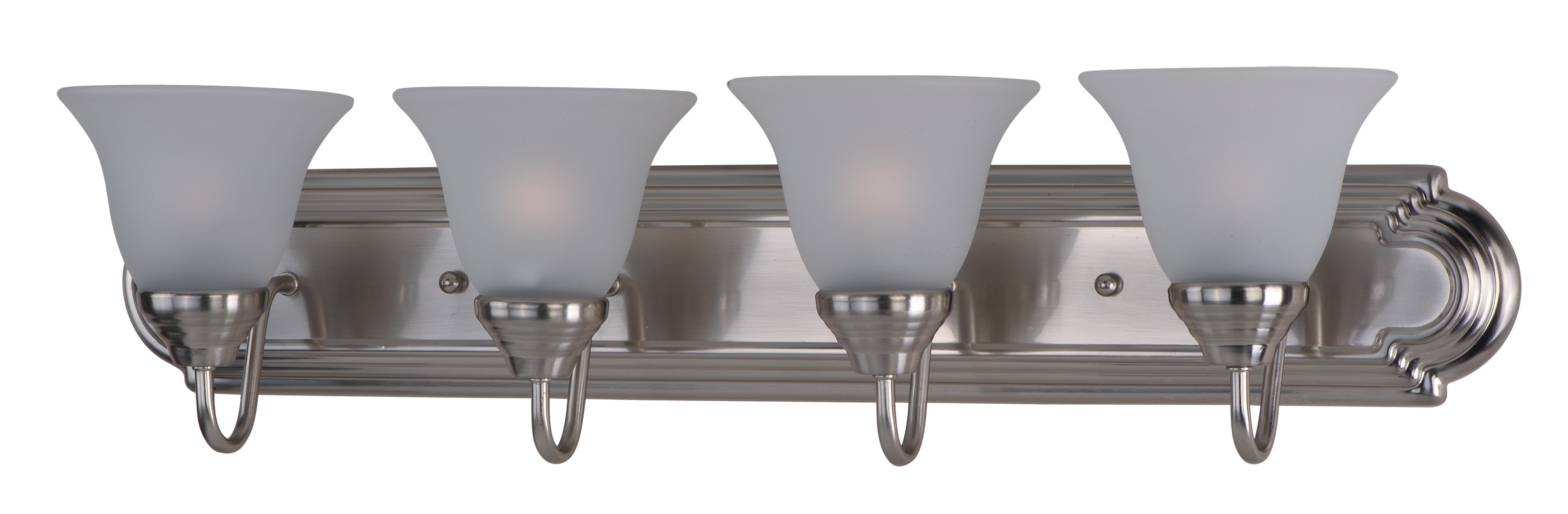 Maxim Lighting 8014FTSN Essentials - 801X 30-in 4 -Light Satin Nickel Transitional Vanity light