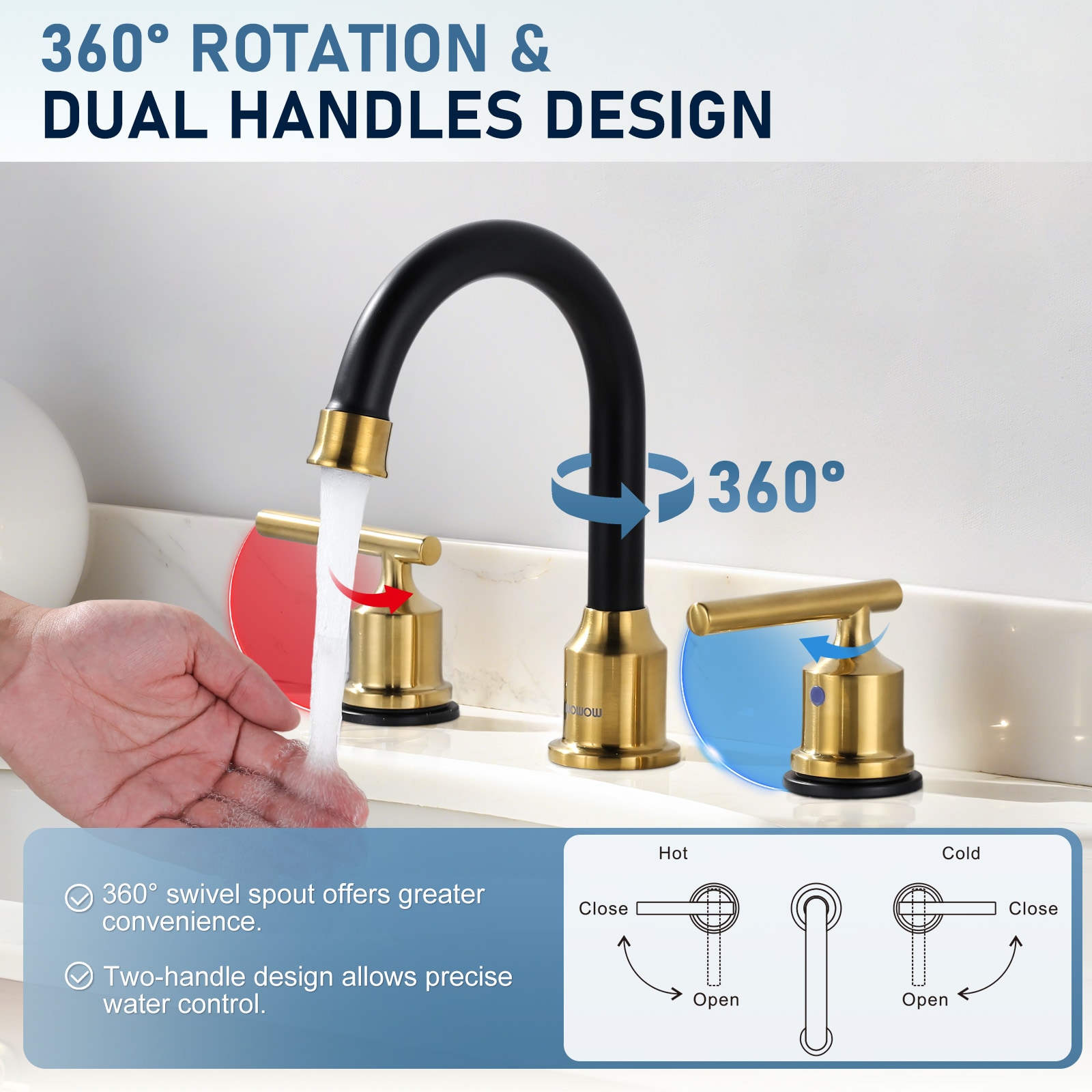 WOWOW 2320500GB-LW Lavatory-Faucets - View #4