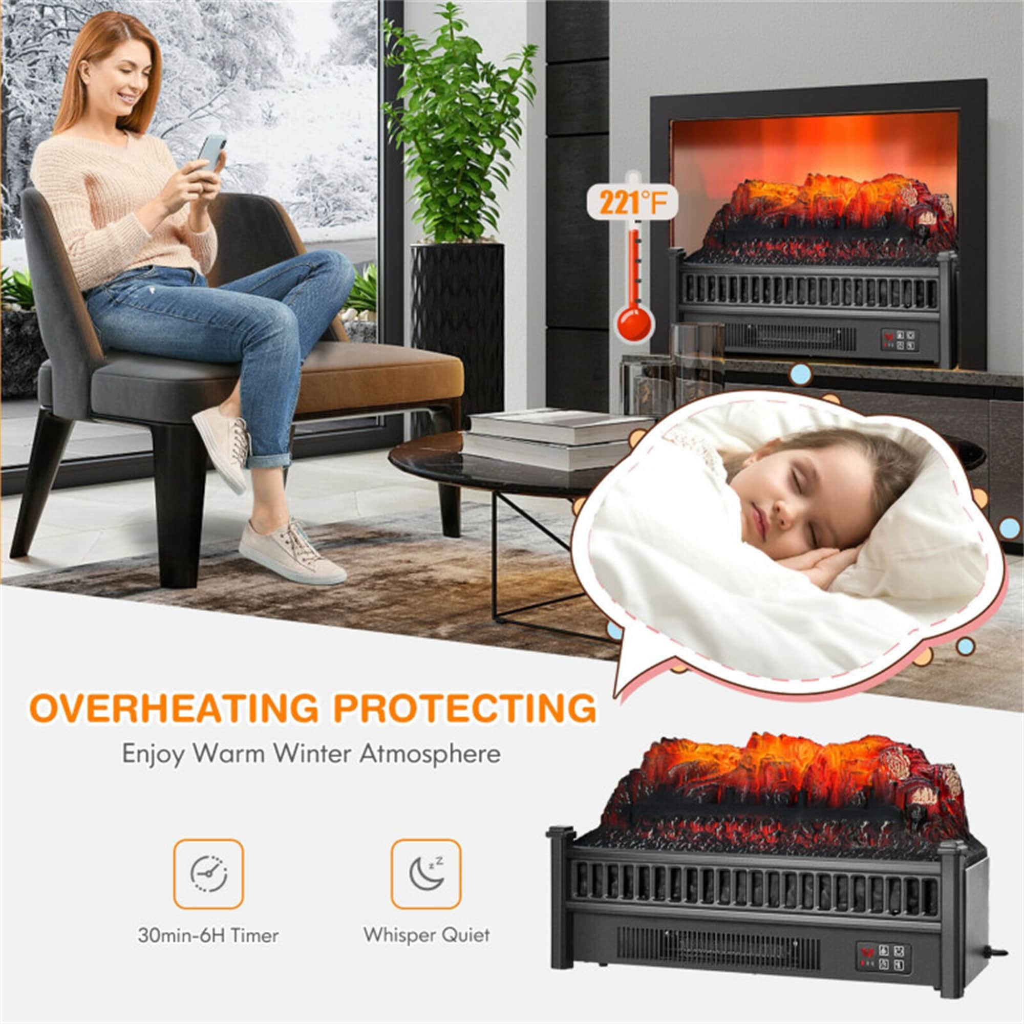 BABOOM BOM-832US-BK-CO Electric-Fireplaces - View #10