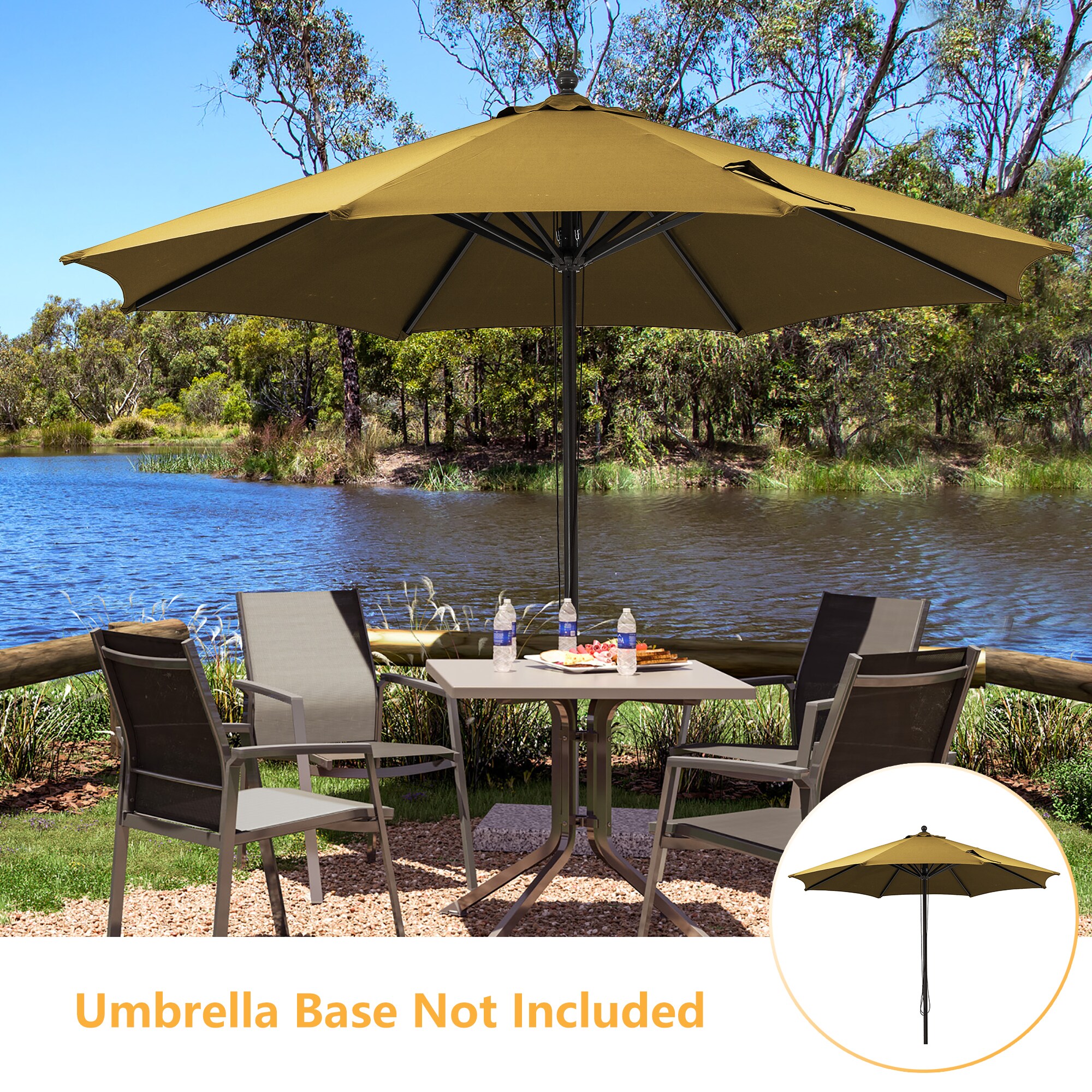 Mondawe 12 Ft No Tilt Market Patio Umbrella In The Patio Umbrellas   60767618 