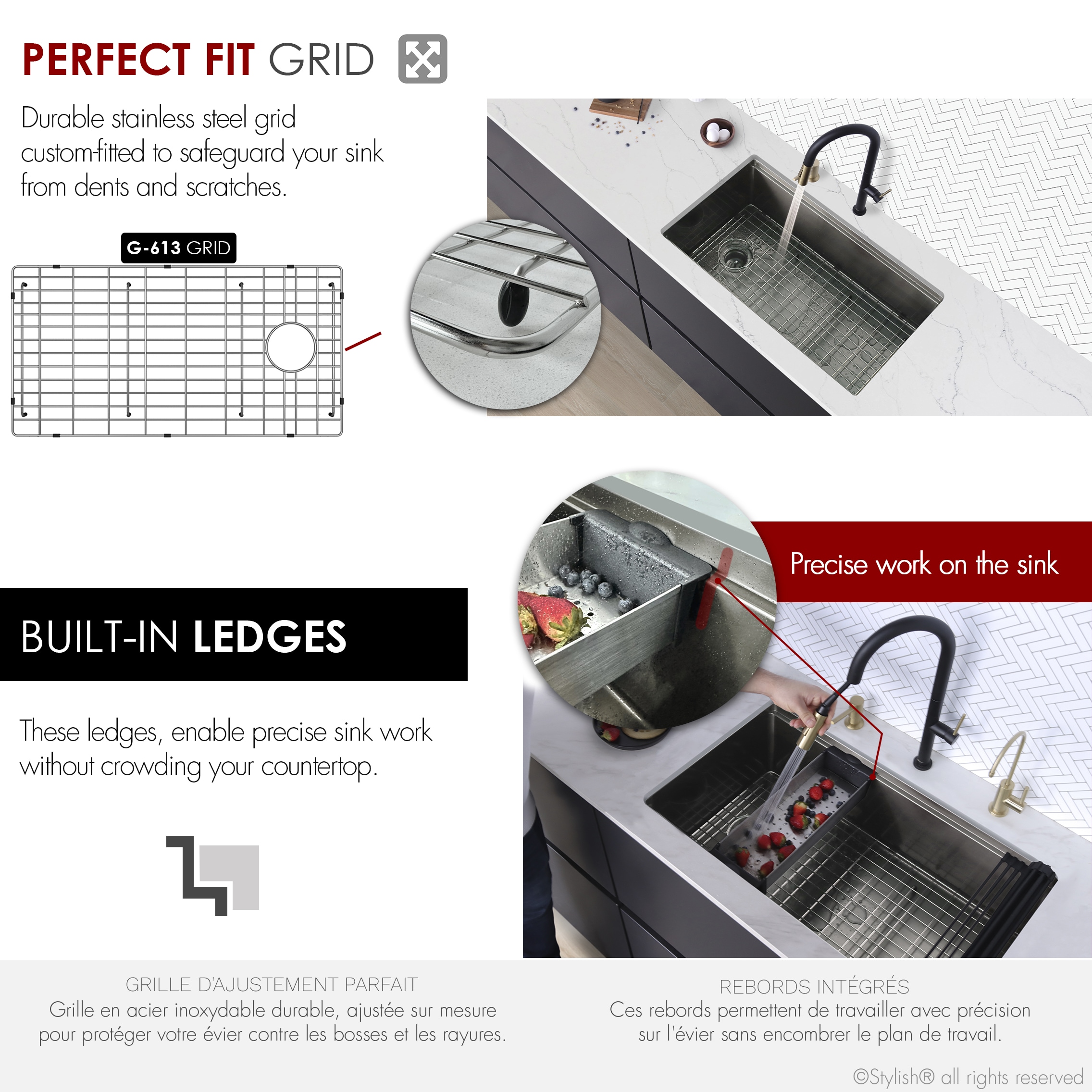 Stylish S-613WNK Kitchen-Sinks - View #7