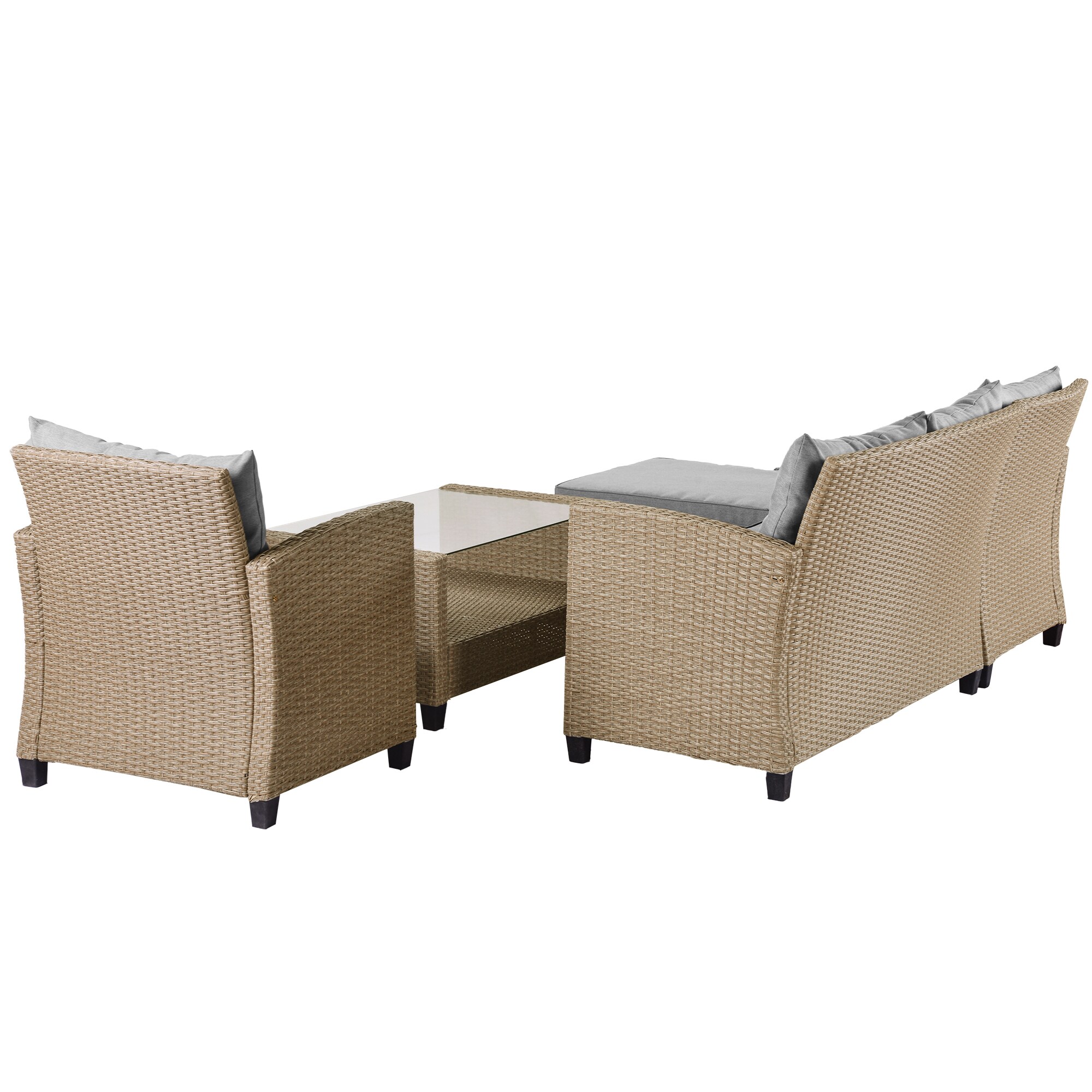 JIMSMAISON BOUSPCS01BRO-GR Patio-Conversation-Sets - View #4