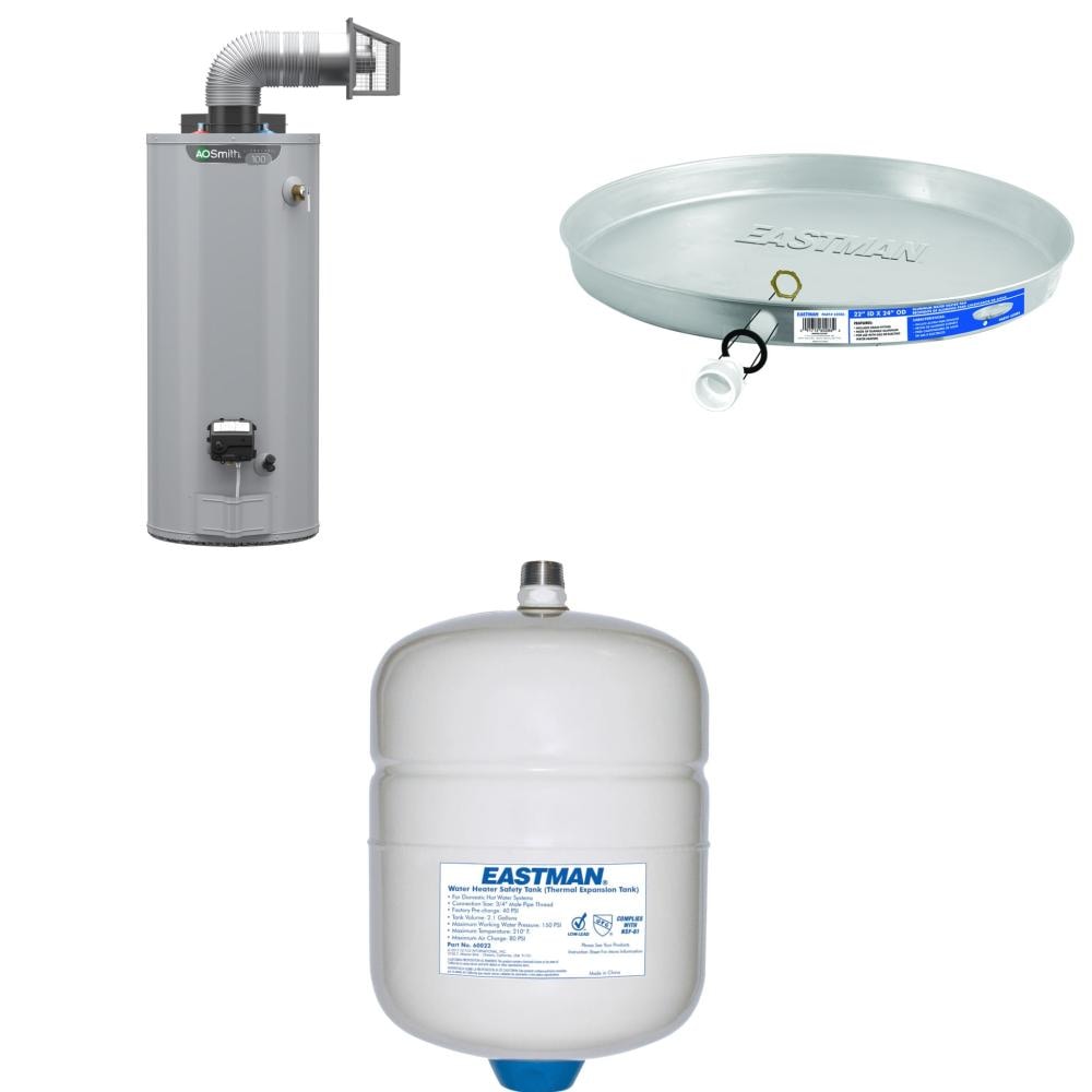 A.O. Smith Signature 100 40-Gallon Short 38000-BTU Direct Vent Natural Gas Water Heater Installation Bundle