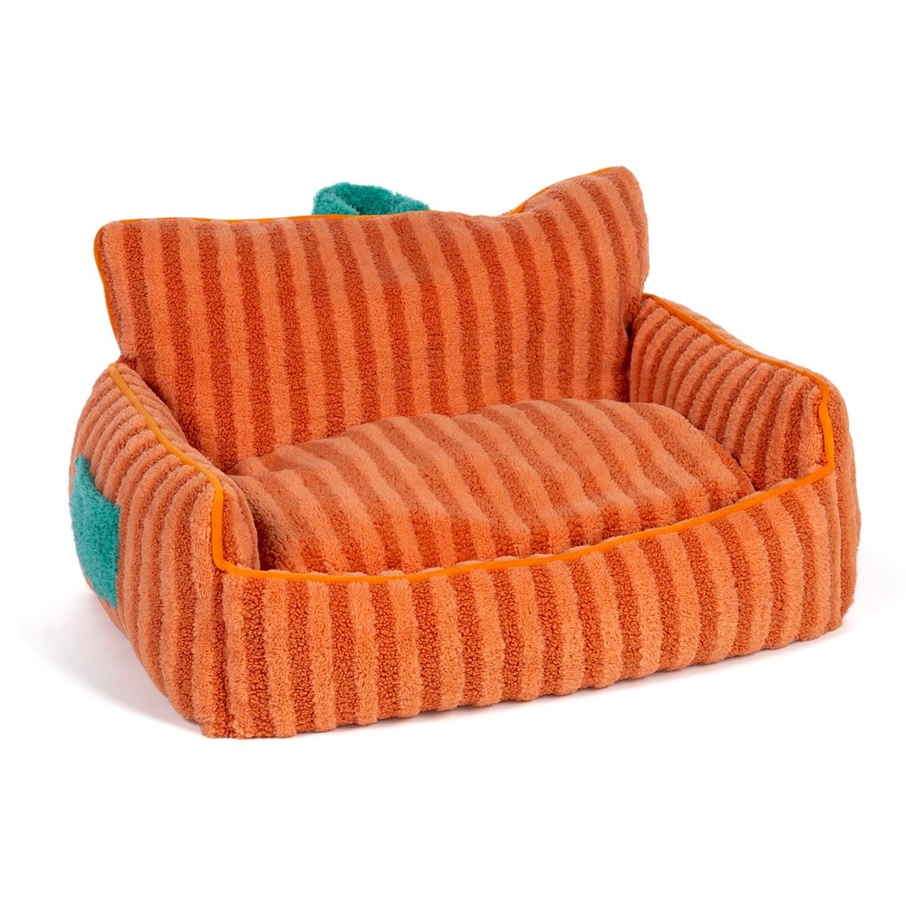 Prevue Rectangular Orange Sofa Dog/Cat Bed ( Extra Large)