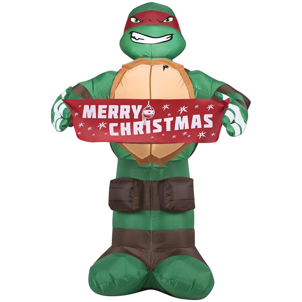 Teenage Mutant Ninja Turtle Halloween Inflatable good Leonardo 5x3 Gemmy *BROKEN FAN*