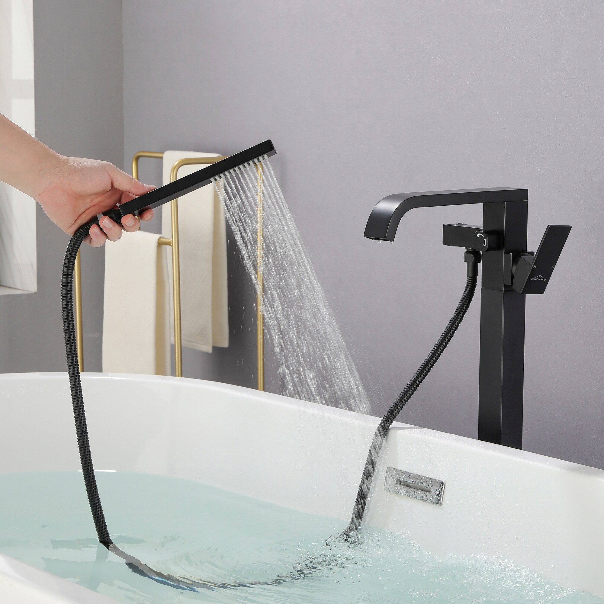 CASAINC TC14-MB Roman-Tub-Faucets - View #4