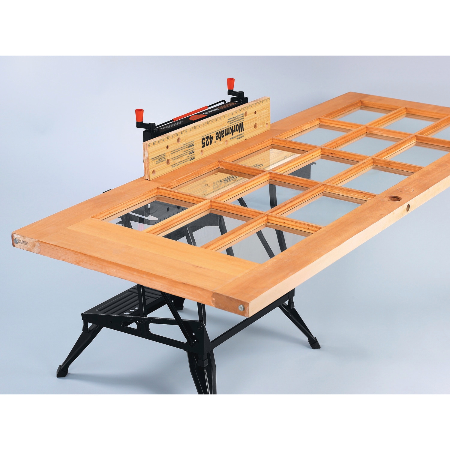 BLACK+DECKER 29-in L x 33.07-in H Black Wood Adjustable Height Portable  Work Bench in the Work Benches & Tops department at