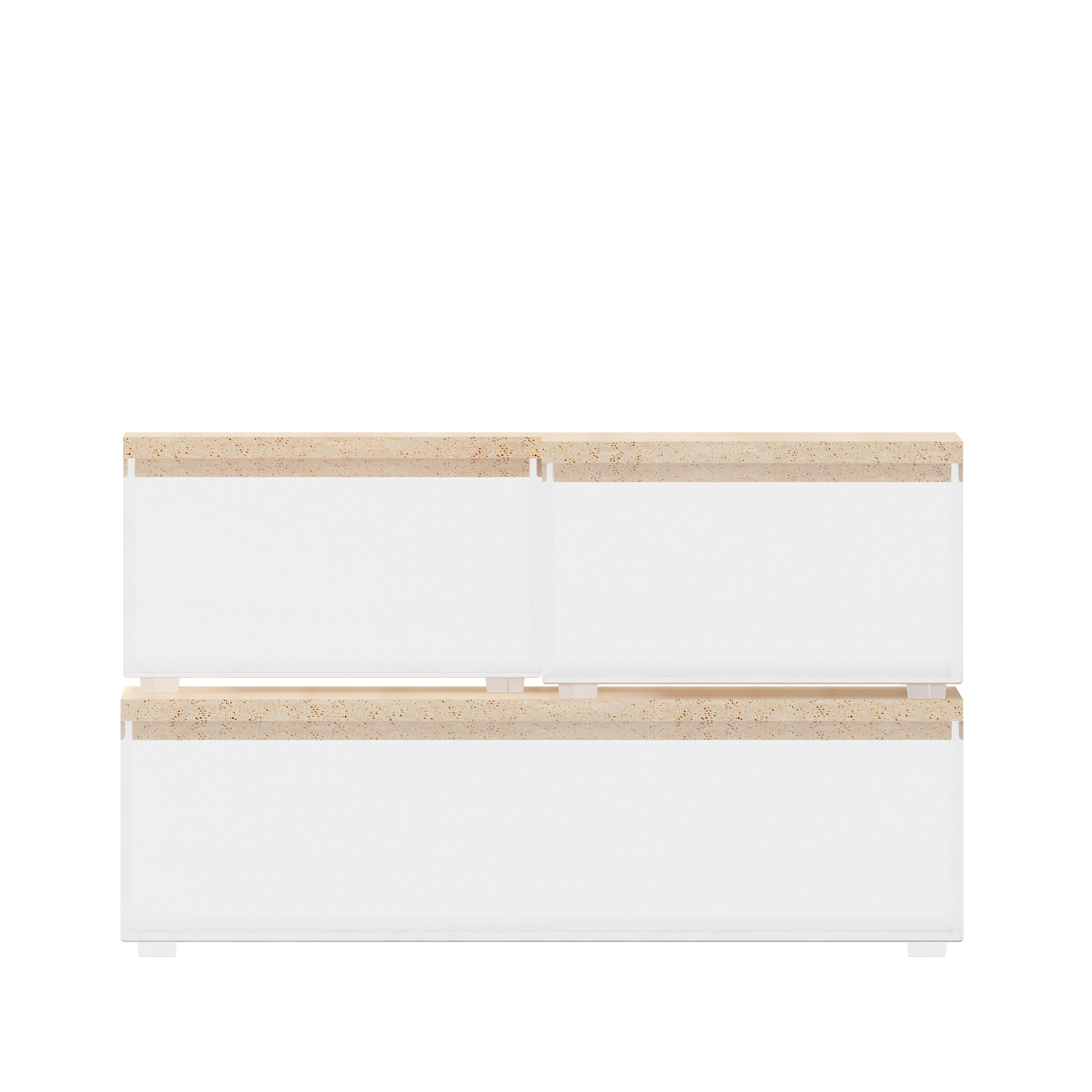 Martha Stewart Brody Clear Plastic Storage Organizer Bins with White  Engineered Wood Lids for Home Office, Kitchen, or Bathroom, 3 Pack  Small/Medium/Large in the Desktop Organizers department at