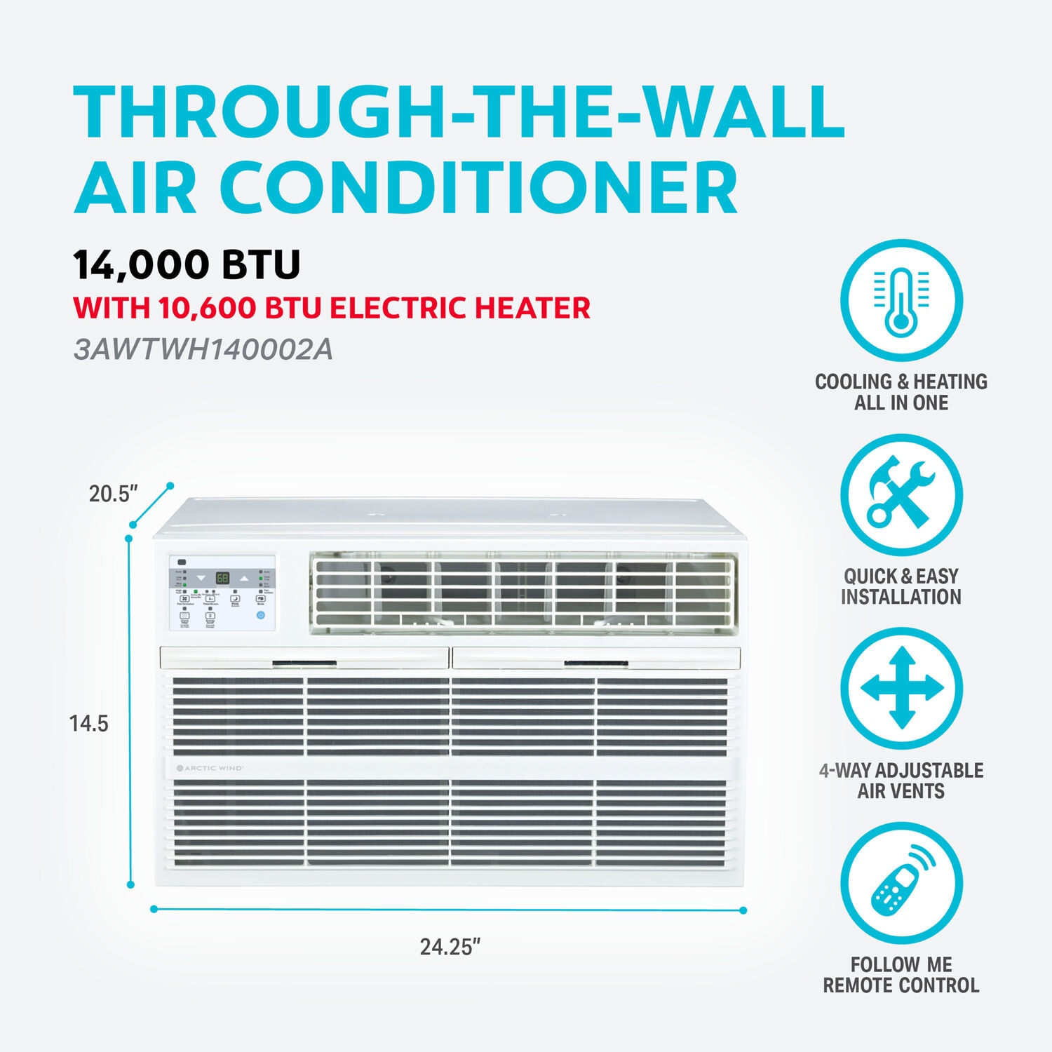 Arctic Wind 3AWTWH140002A Wall-Air-Conditioners - View #2