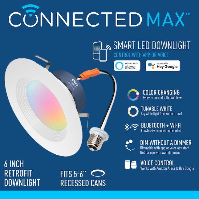 Cree Lighting Connected Max Smart White, Cree Led Recessed Lighting 6 Inch