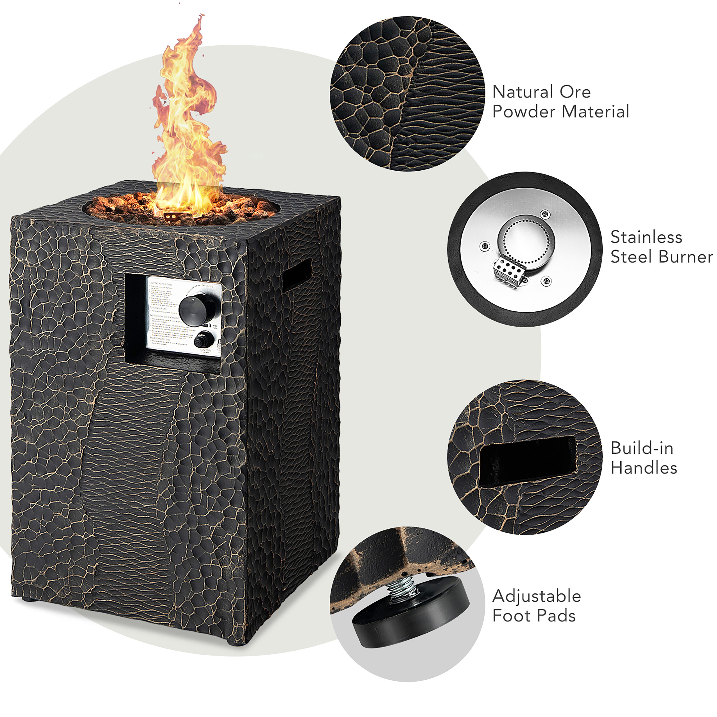 Costway NP10422BK Outdoor-Woodburning-Firepits - View #2