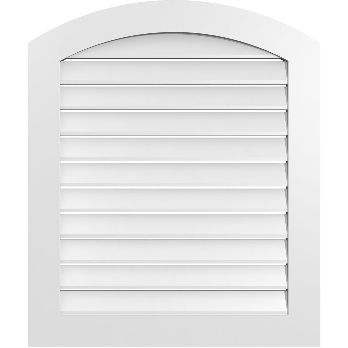 Ekena Millwork GVPAR32X3801SF 32-Inches x 38-Inches Off-white Round top PVC Gable Louver Vent