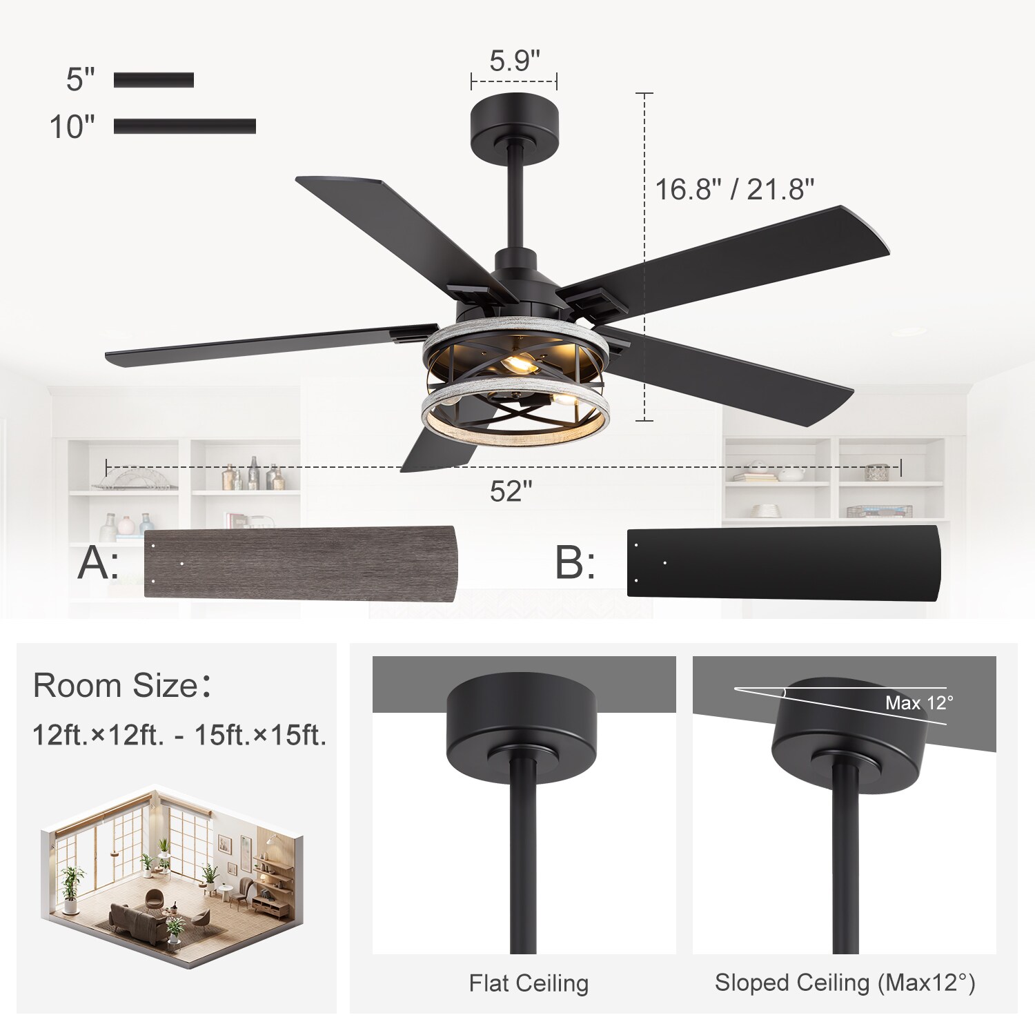 Breezary 24025-GW Ceiling-Fans - View #11