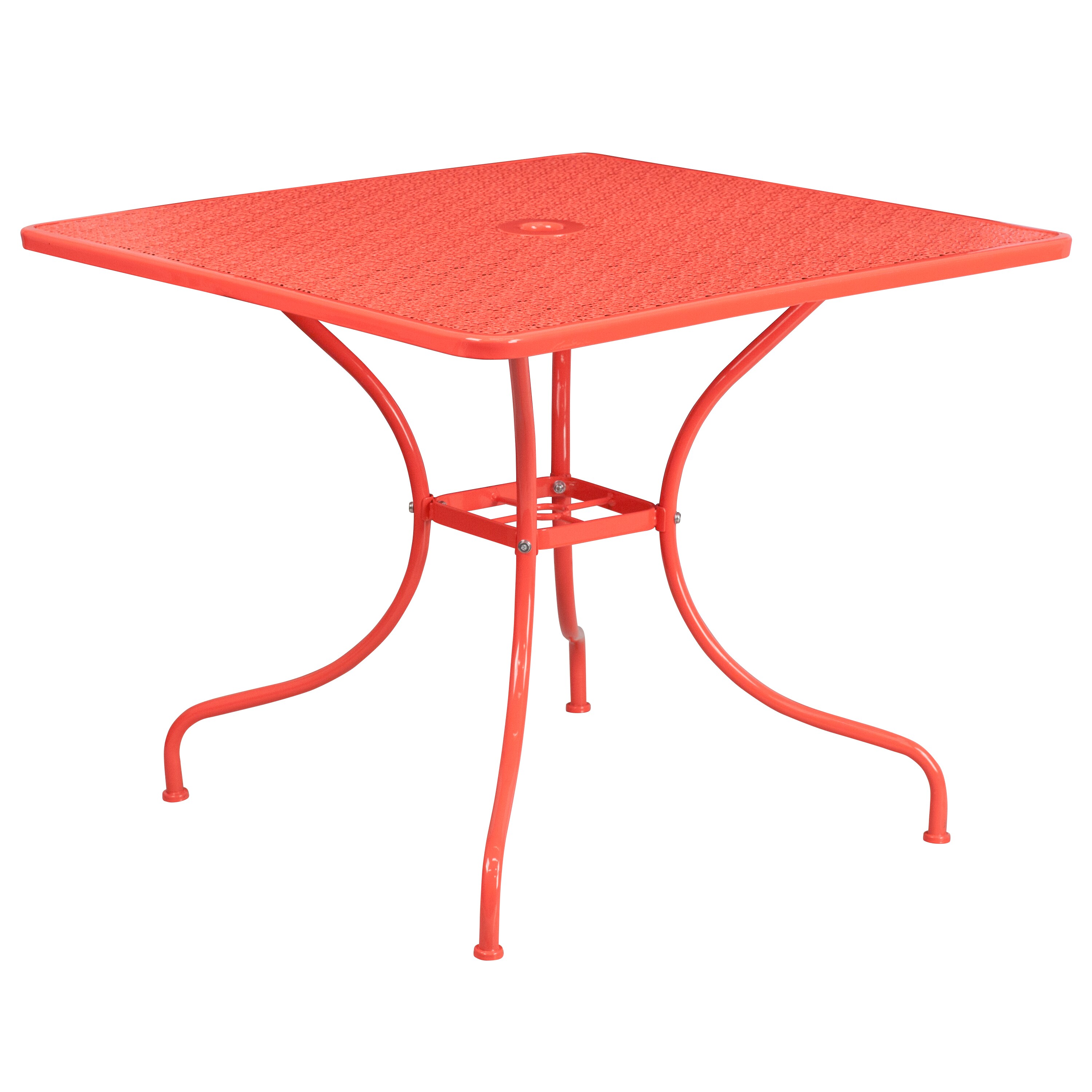 Flash Furniture 889142057574 Oia Square Outdoor Dining 35.5-in W x 35.5-in L with Umbrella Hole