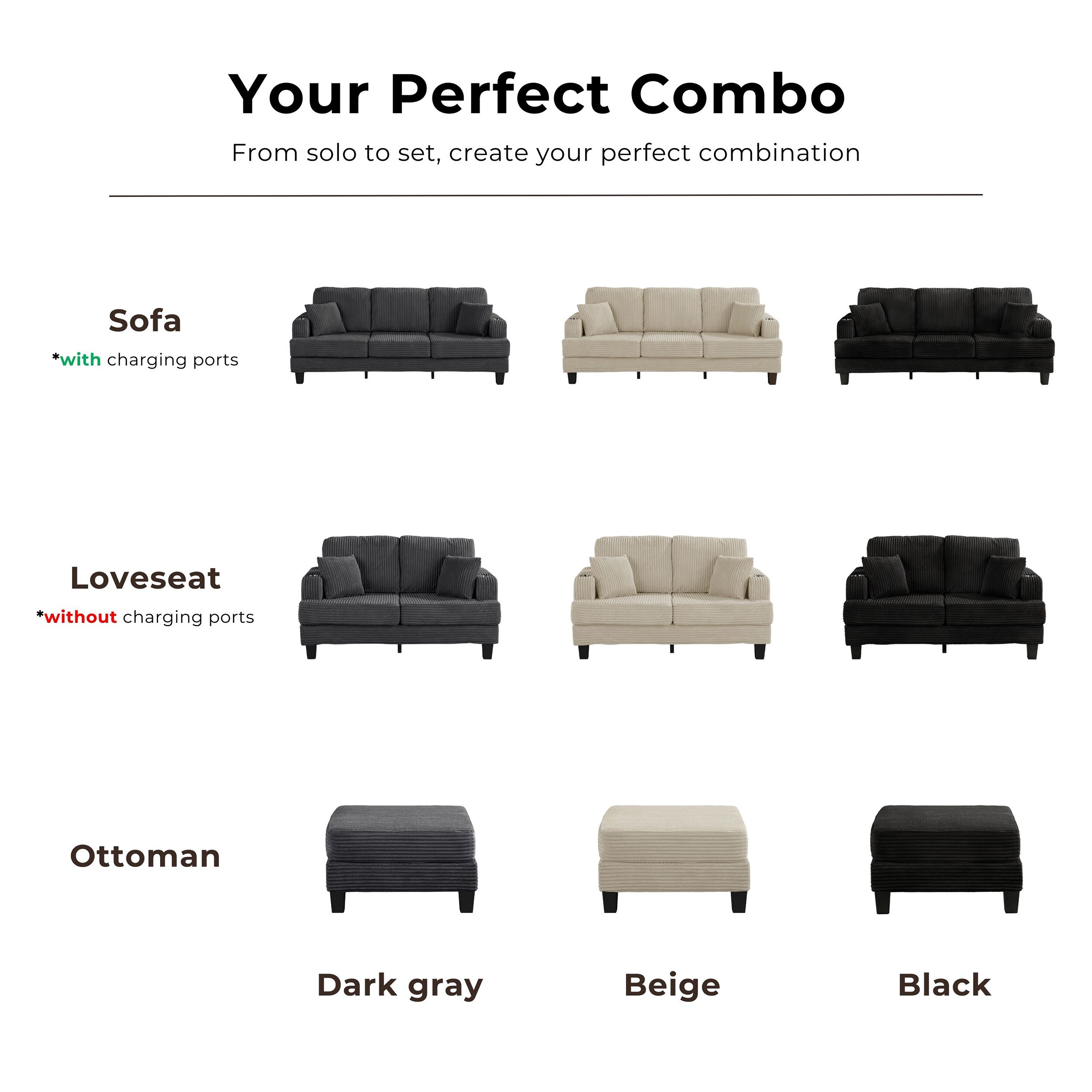 Furniture of America IDF-SL6932DG-LV Sofas-Loveseats - View #11