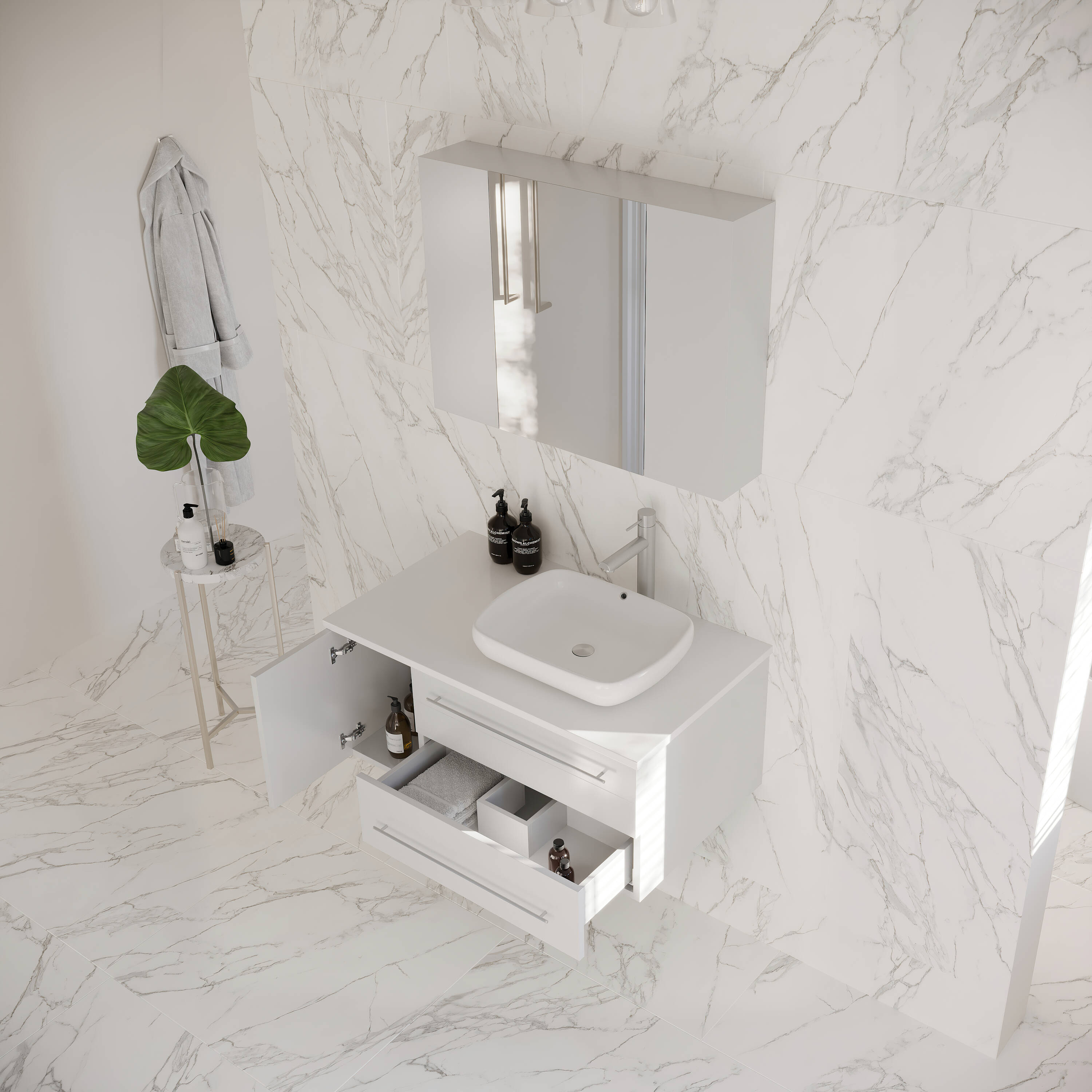 Fresca FVN6136WH-VSL-R Bath-Vanity-Combo - View #3