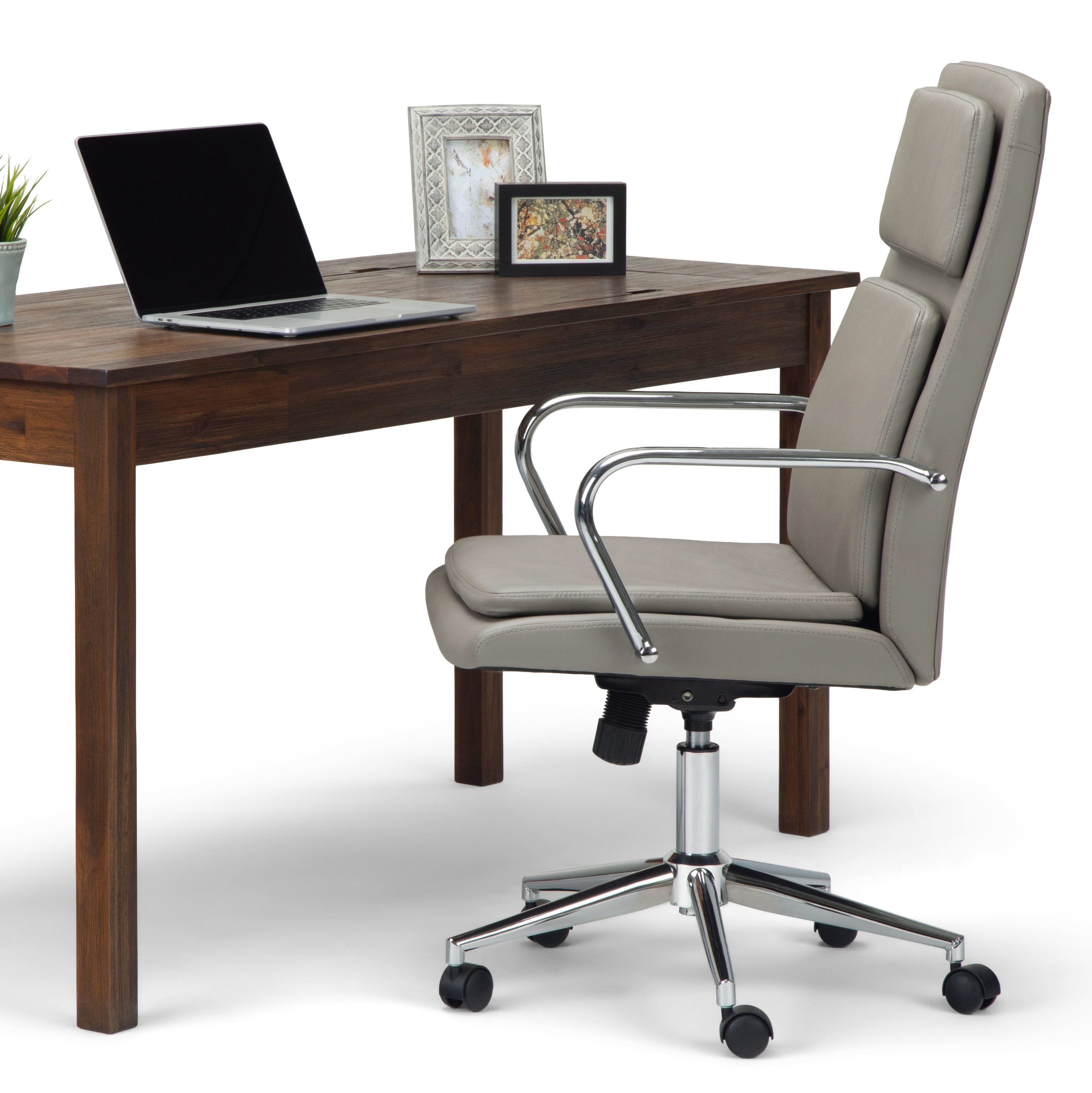 Nash Leather Swivel Desk Chair