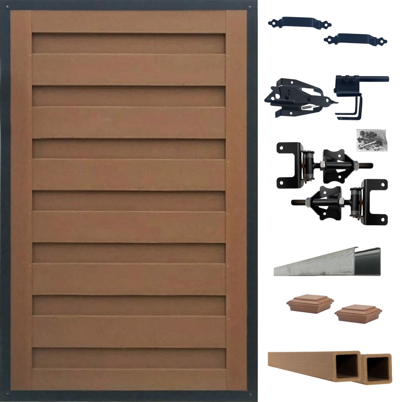 Trex Fencing TFSG4WKITH-PCF Horizons 6-Feet H x 4-Feet W Saddle Residential Composite Fence Gate with Hardware